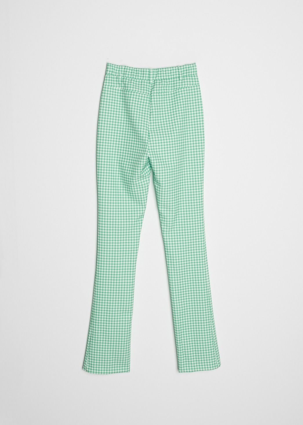 Legging flare cuadros vichy verde campana