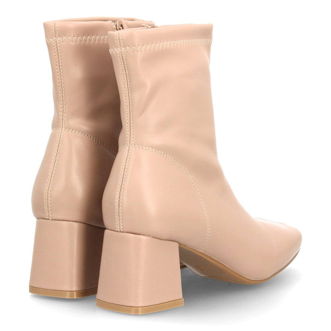 Zapatos De Salón Con Tacón Fino, Punta Afilada Y Adorno Metálico Con Suela De Gel Color Kaki en vista principal para mujer
