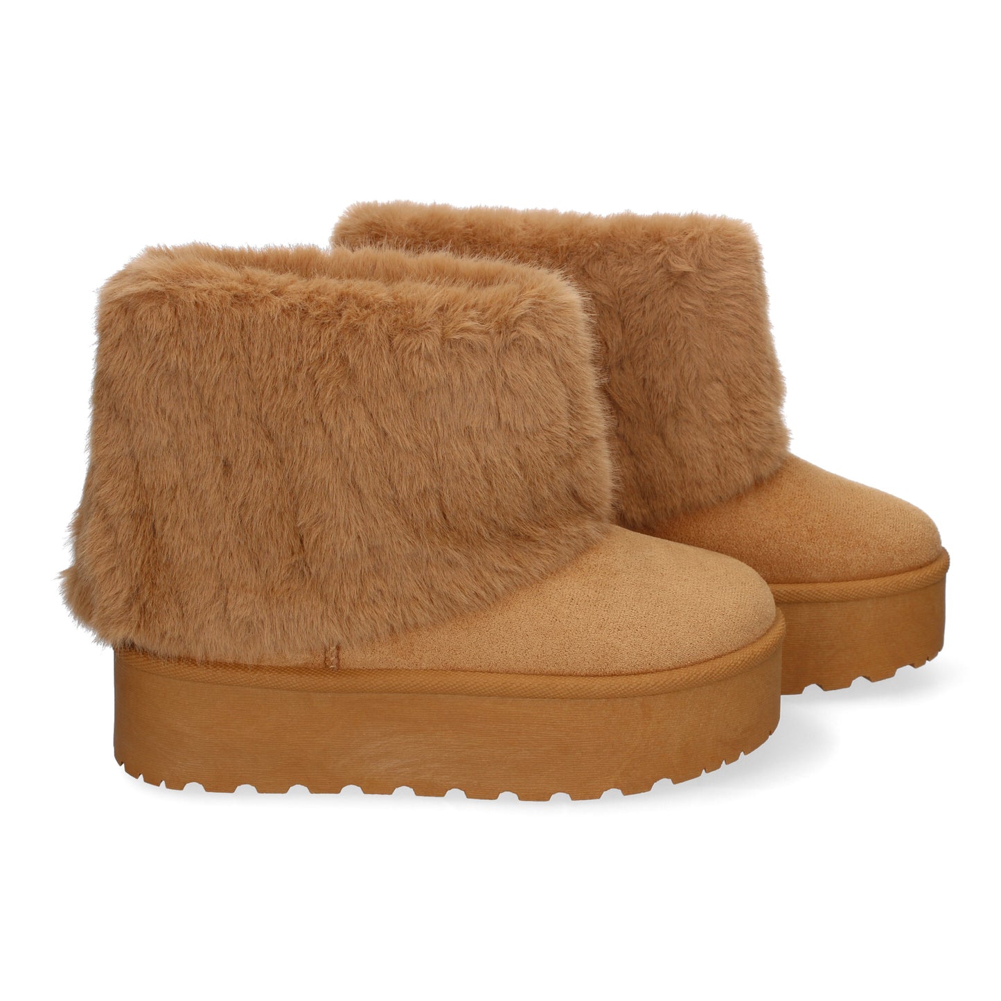 Botín Australiano Camel de Plataforma con Forro de Pelo