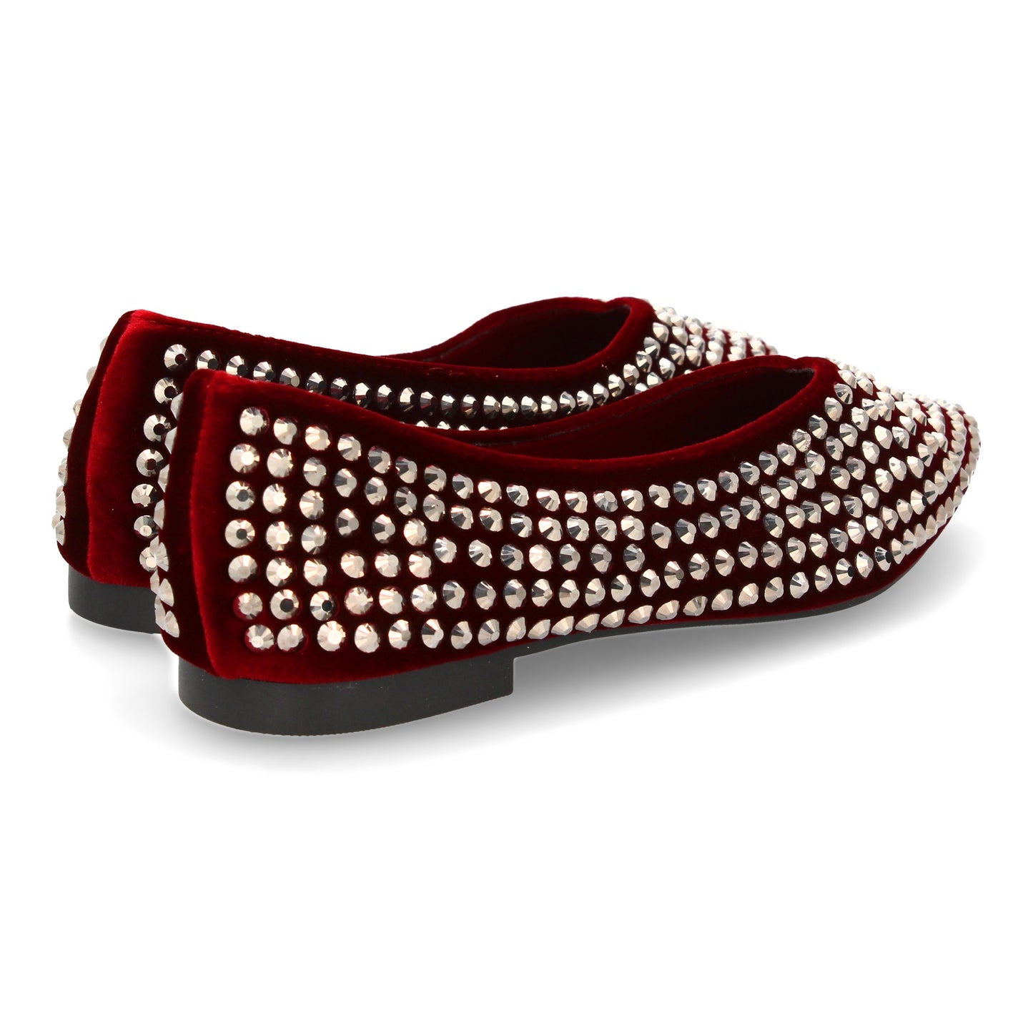 Bailarina Burdeos Mujer con Pedrería y Punta Fina