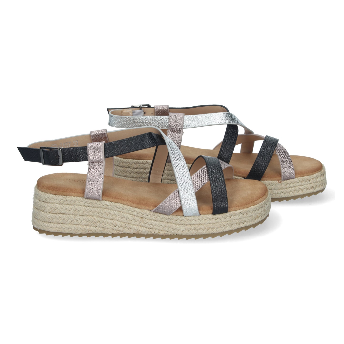 Sandalias de Planas para Mujer Elegantes y Cómodas con Detalles Entrecruzados Cierre de Hebilla Perfectas para Primavera-Verano