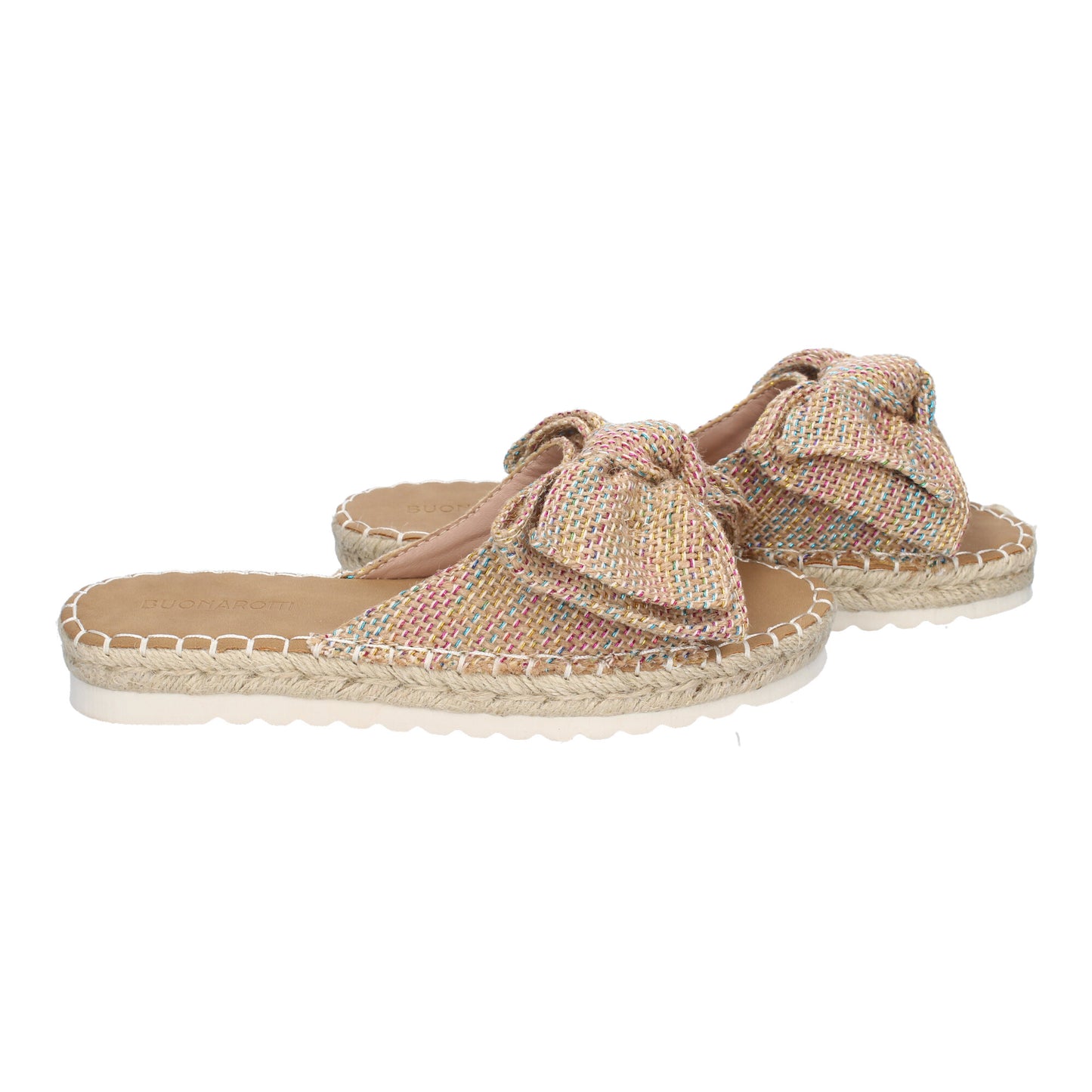 Sandalia Plana Multicolor de Mujer con Lazo Estilo Veraniego