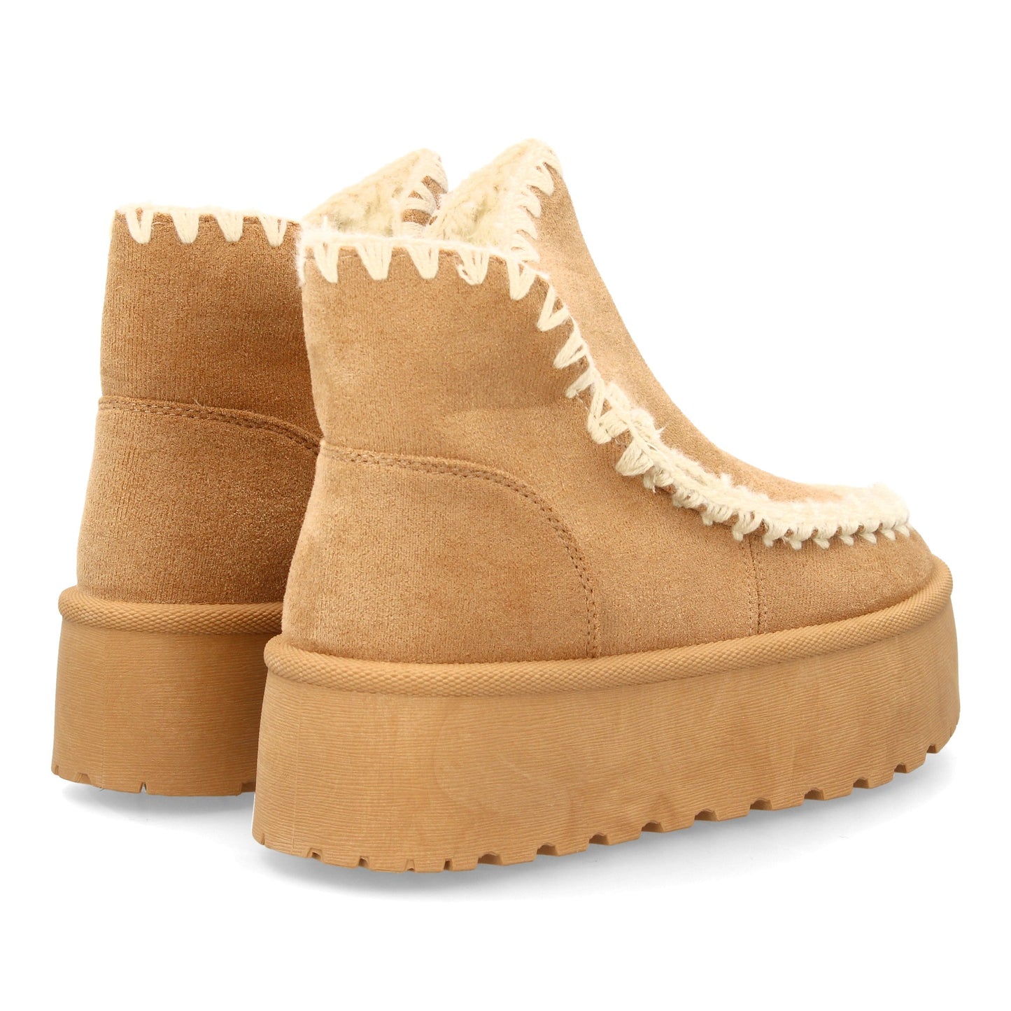 Botín Australiano de Plataforma LT33-46 Beige para Mujer