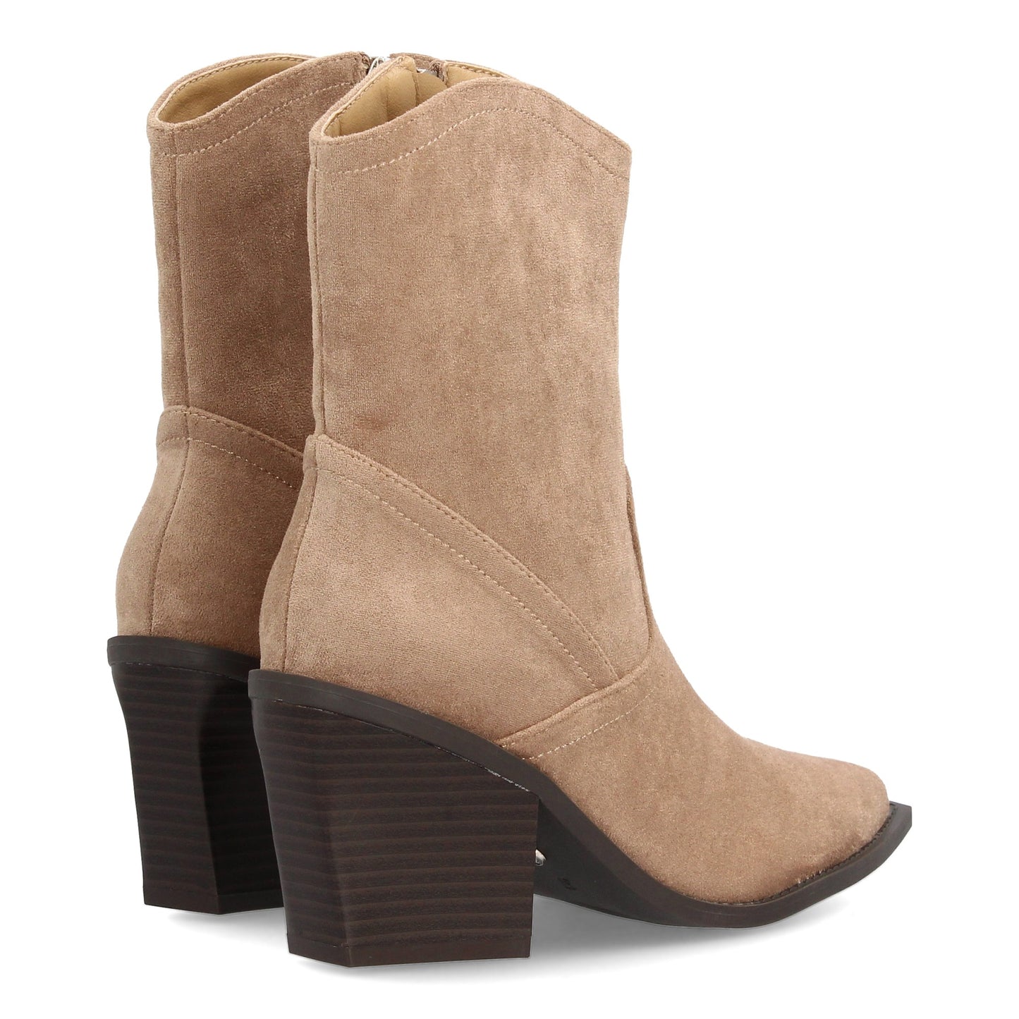 Bota Cowboy Beige Minimalista con Tacón Ancho Cómodo