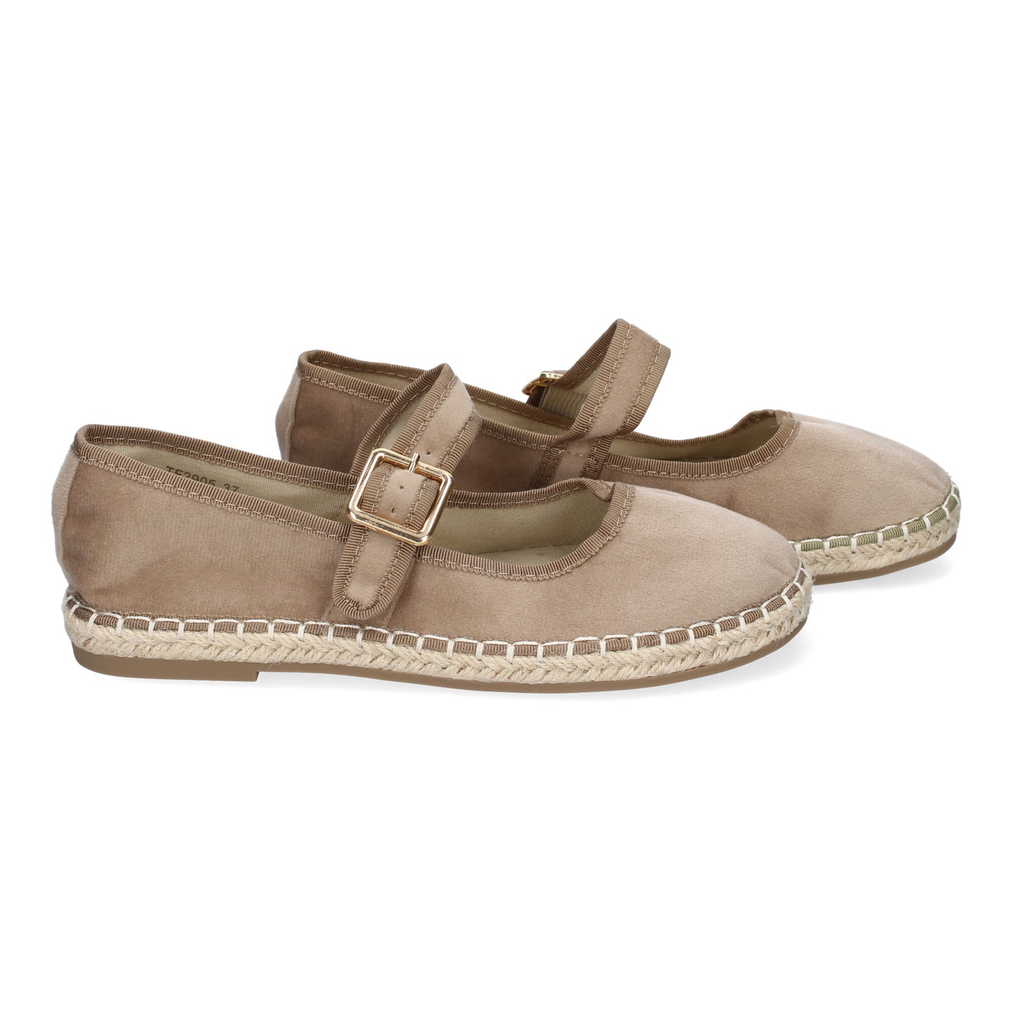Bailarina Alpargata Kaki de Yute con Hebilla - Diseño Moderno