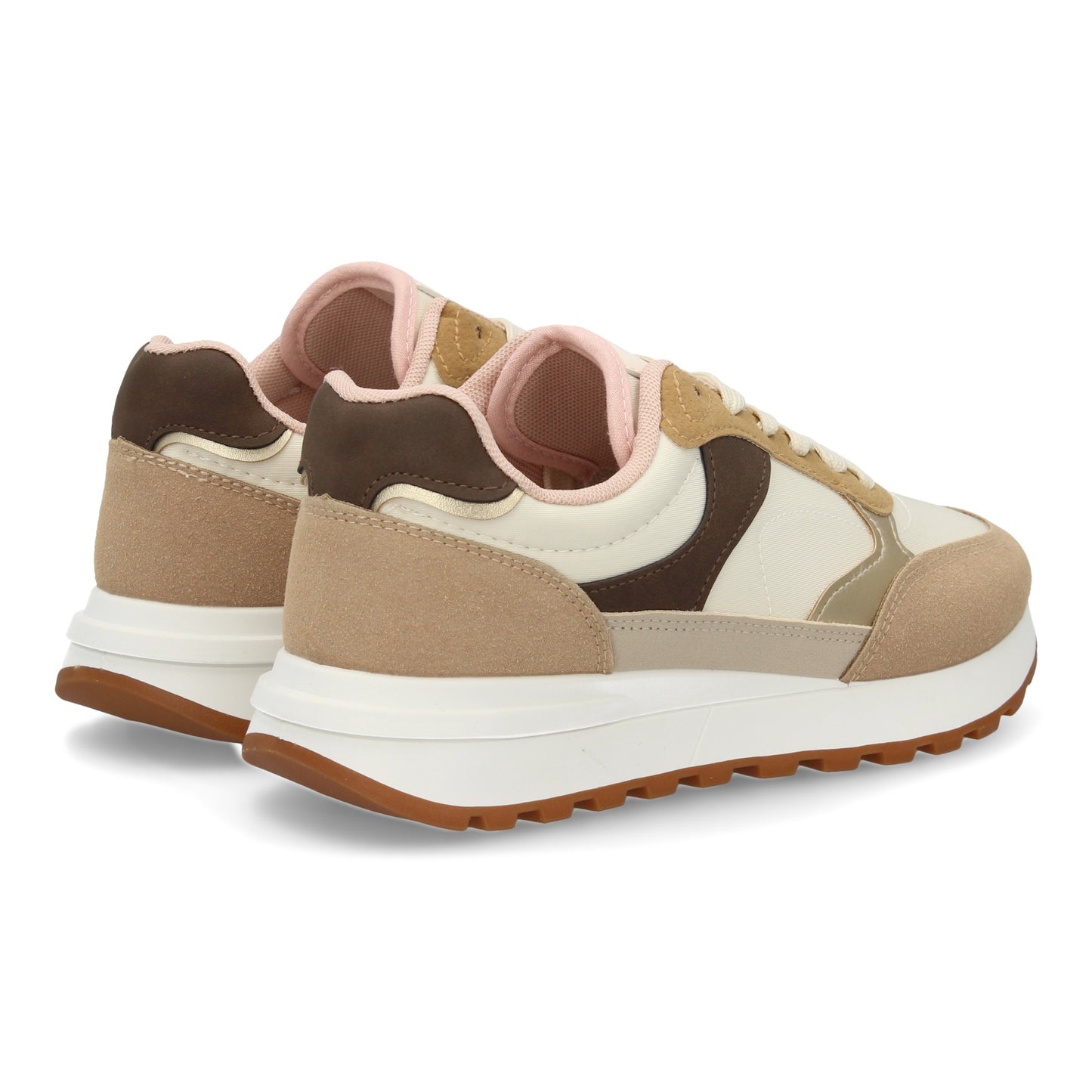 Zapatilla Sneaker Urbana Plana - Camel