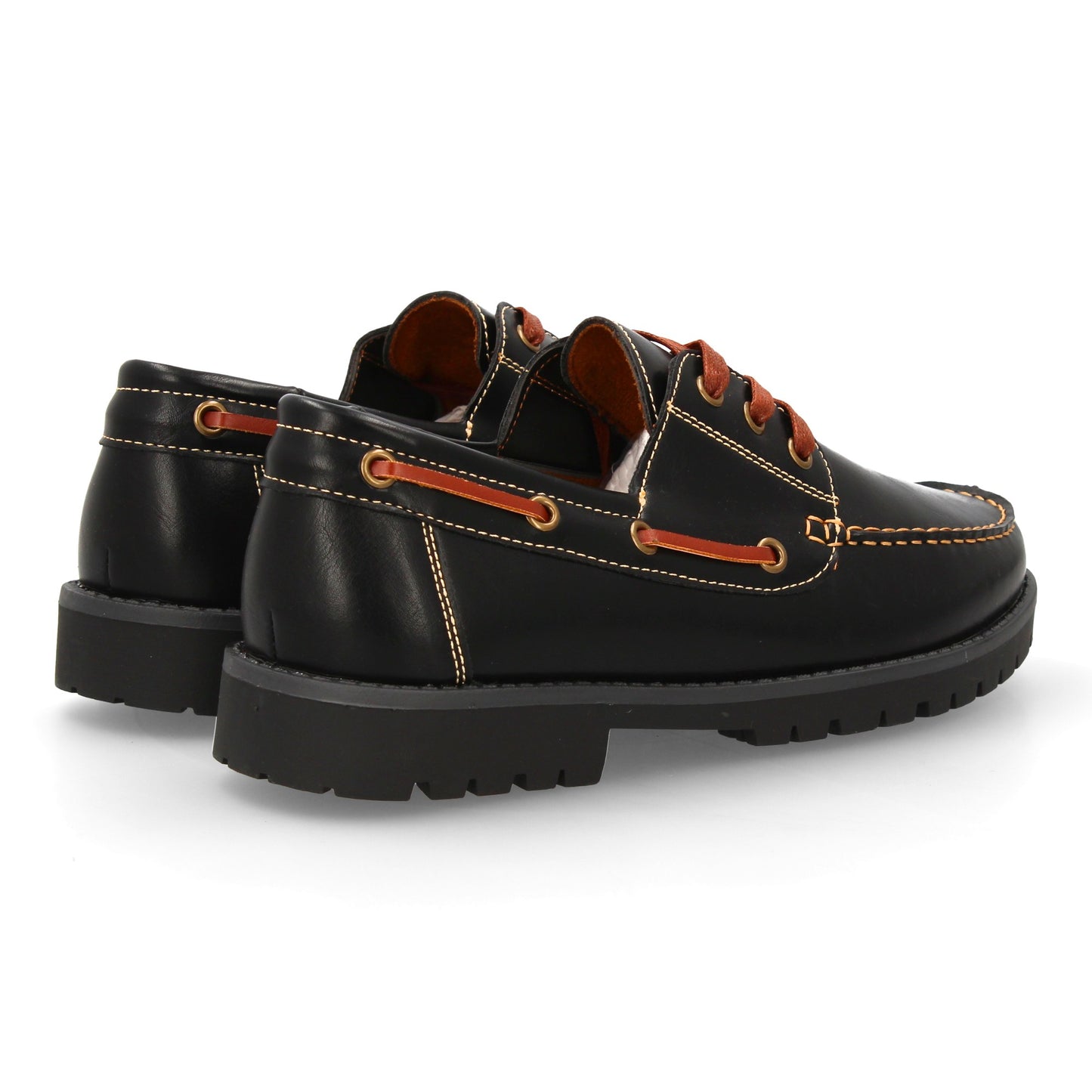 Zapatos Náuticos de Hombre Negro - Cierre de Cordones