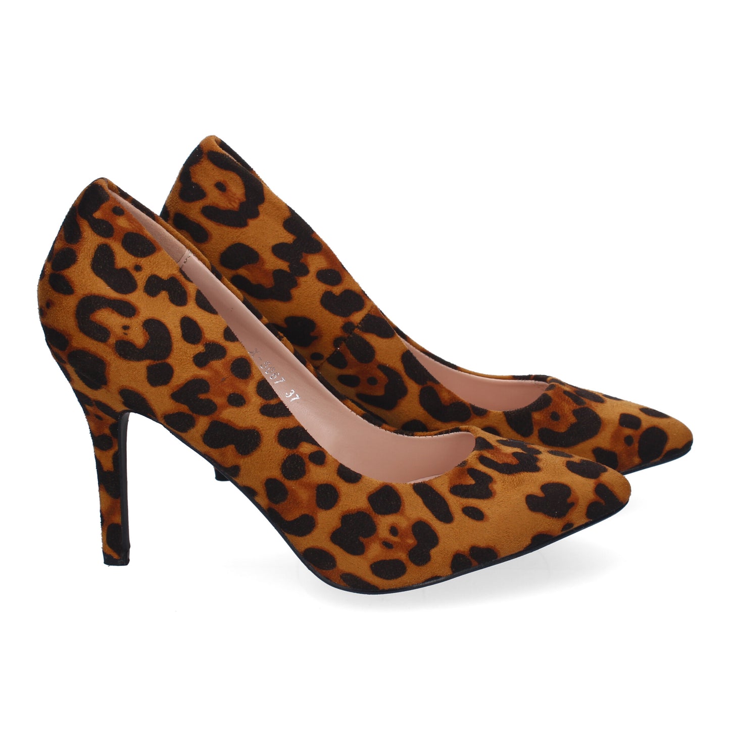 Zapato de Salón con Tacón para Mujer - Cómodo y Elegante con Punta Fina y Estampado de Animal Print en Color Leopardo