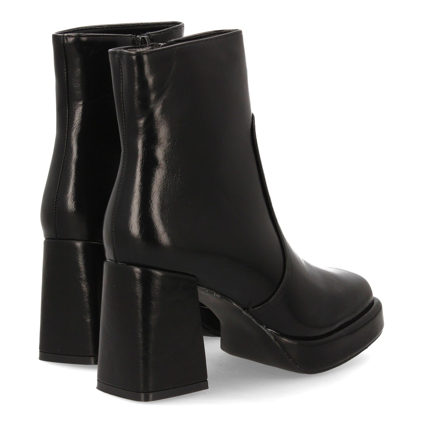 Botín de Tacón Ancho Negro Mujer con Plataforma - Otoño Invierno