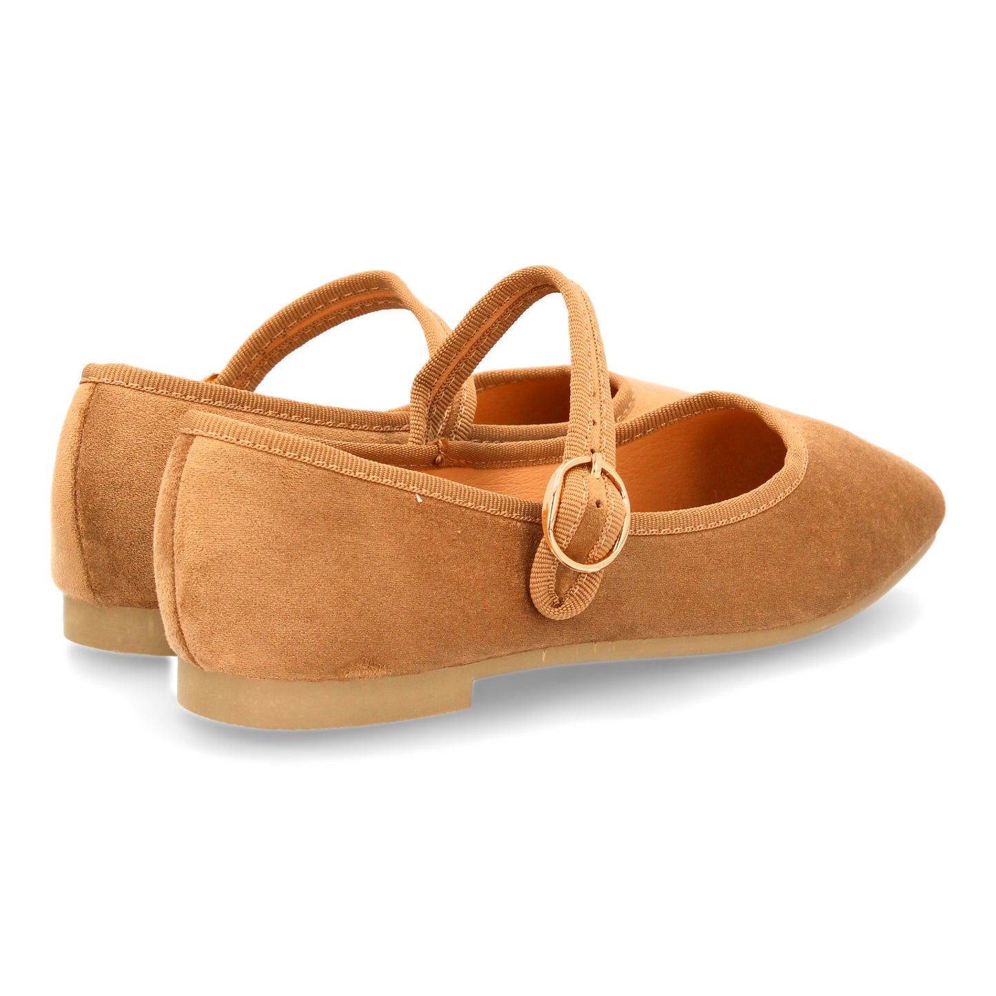 Bailarina de Mujer Kaki con Pulsera Ajustable y Hebilla