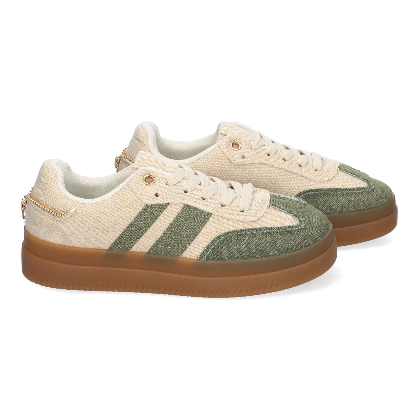 Zapatillas Casual de Mujer Cómodas y Elegantes Verdes con Cremallera