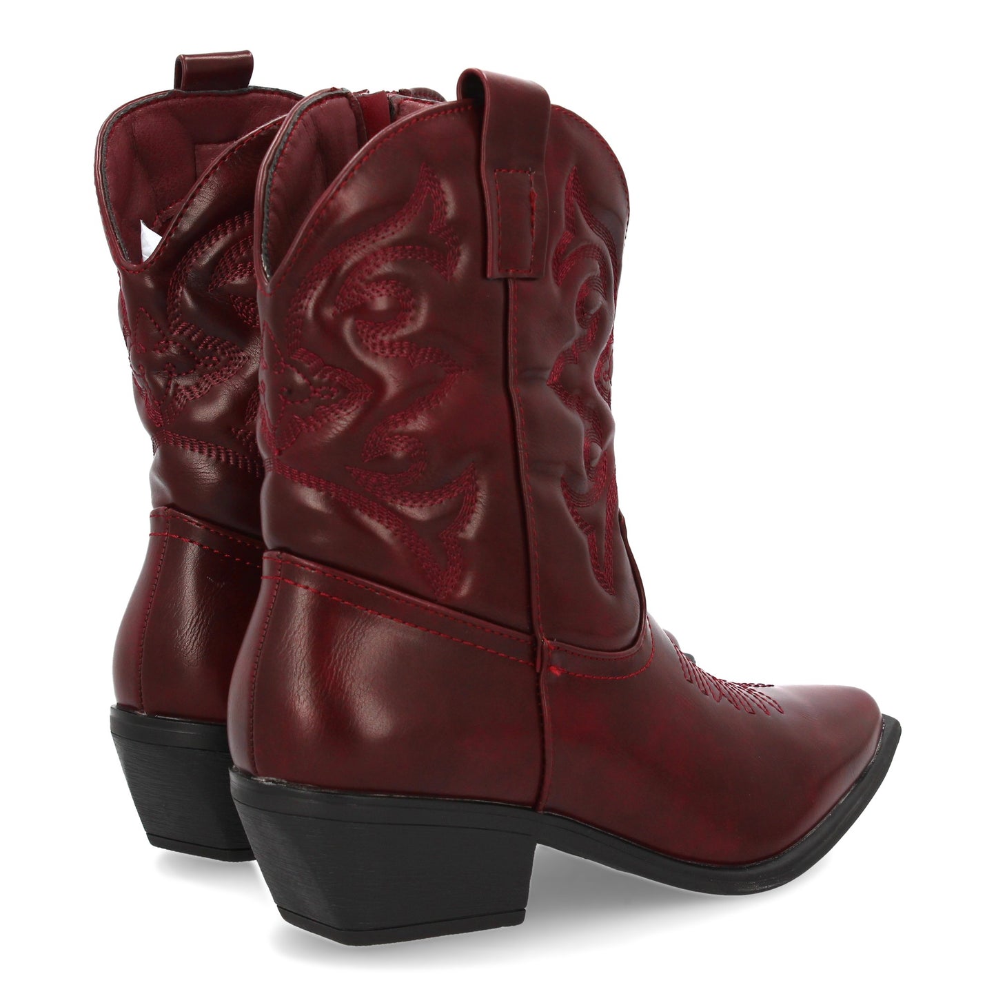 Botín Chelsea de Tacón Grueso - Burdeos