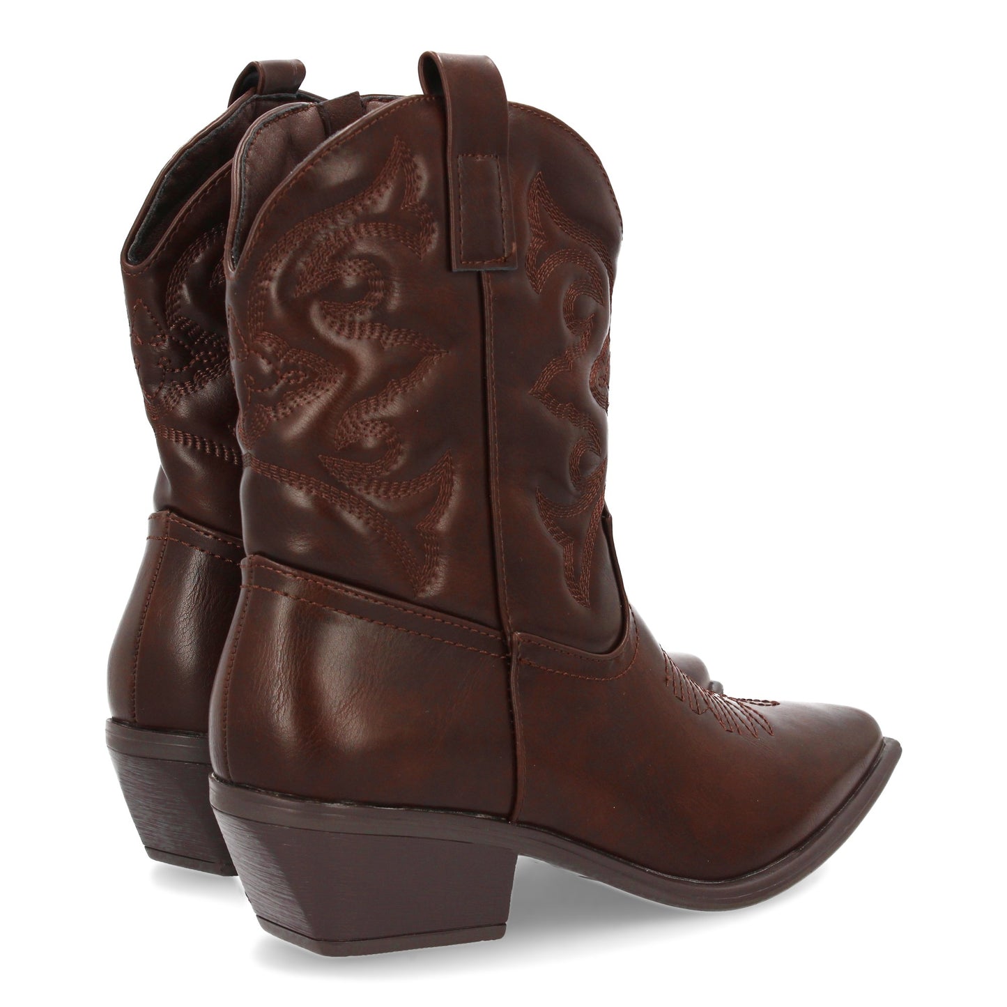 Botín Chelsea de Tacón Grueso - Marrón Chocolate