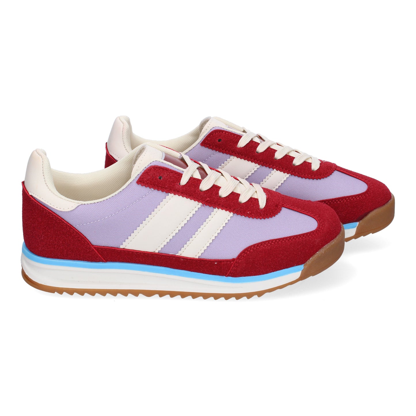 Zapatilla Sneaker Clásica con Cordones - Burdeos