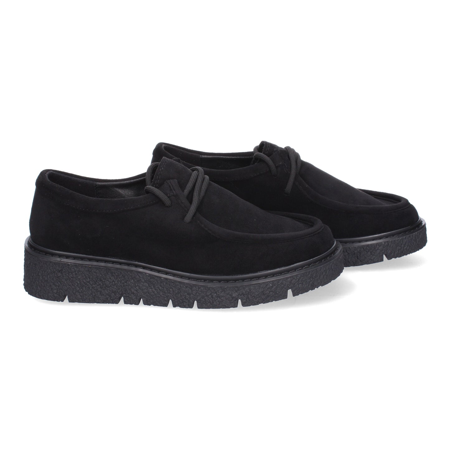 Mocasines wallabys negros mujer