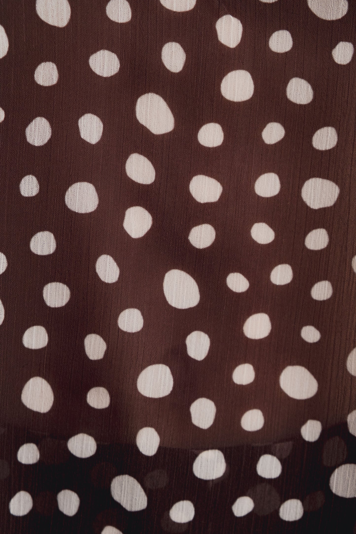 Pantalón estampado lunares marrón corte fluido