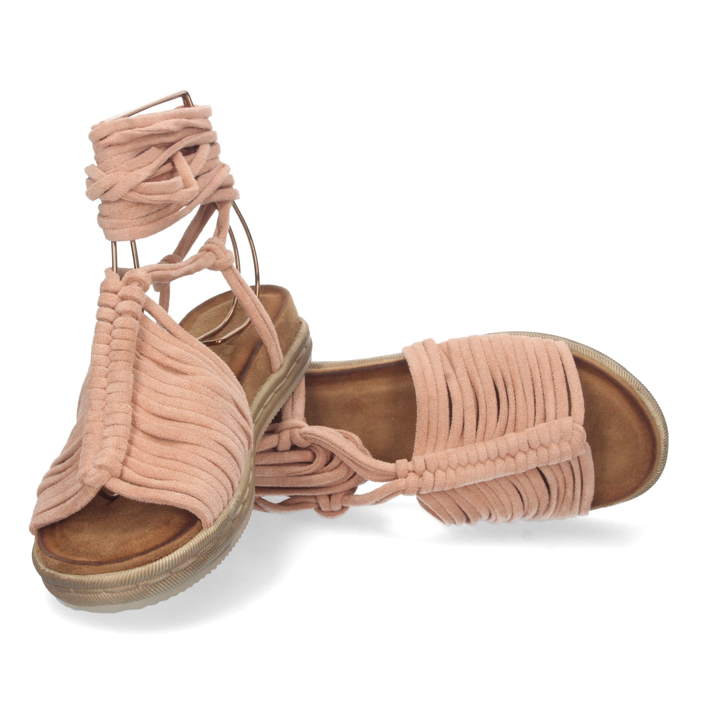 Sandalia plana para mujer, sandalias rosa para mujeres, Sandalias planas de verano 2023 para mujer, sandalias de mujeres, descubre los cupones de Let's Secrets1AF-1666-Rosa