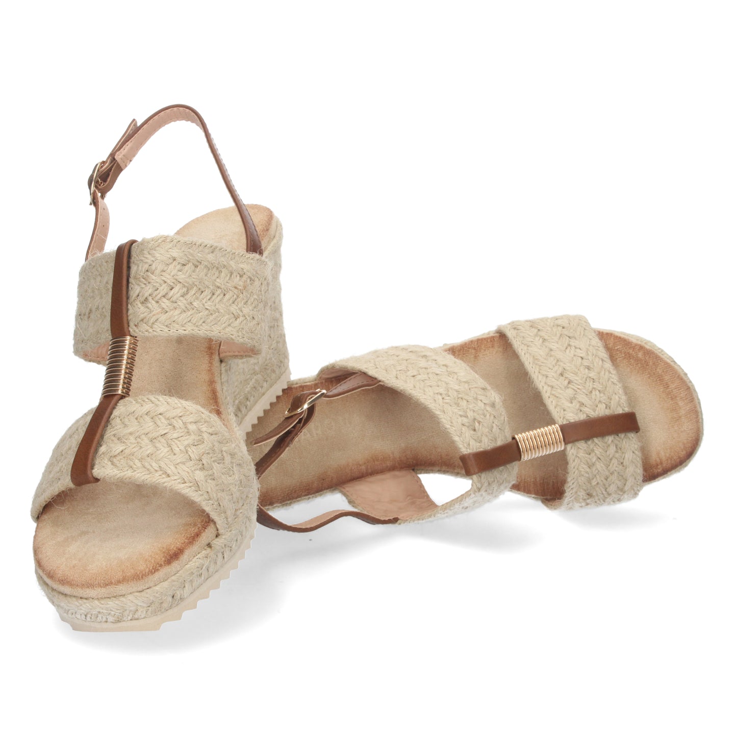 Sandalias de cuña beige, descubre los cupones de Let's Secrets1CF-1579-Beige