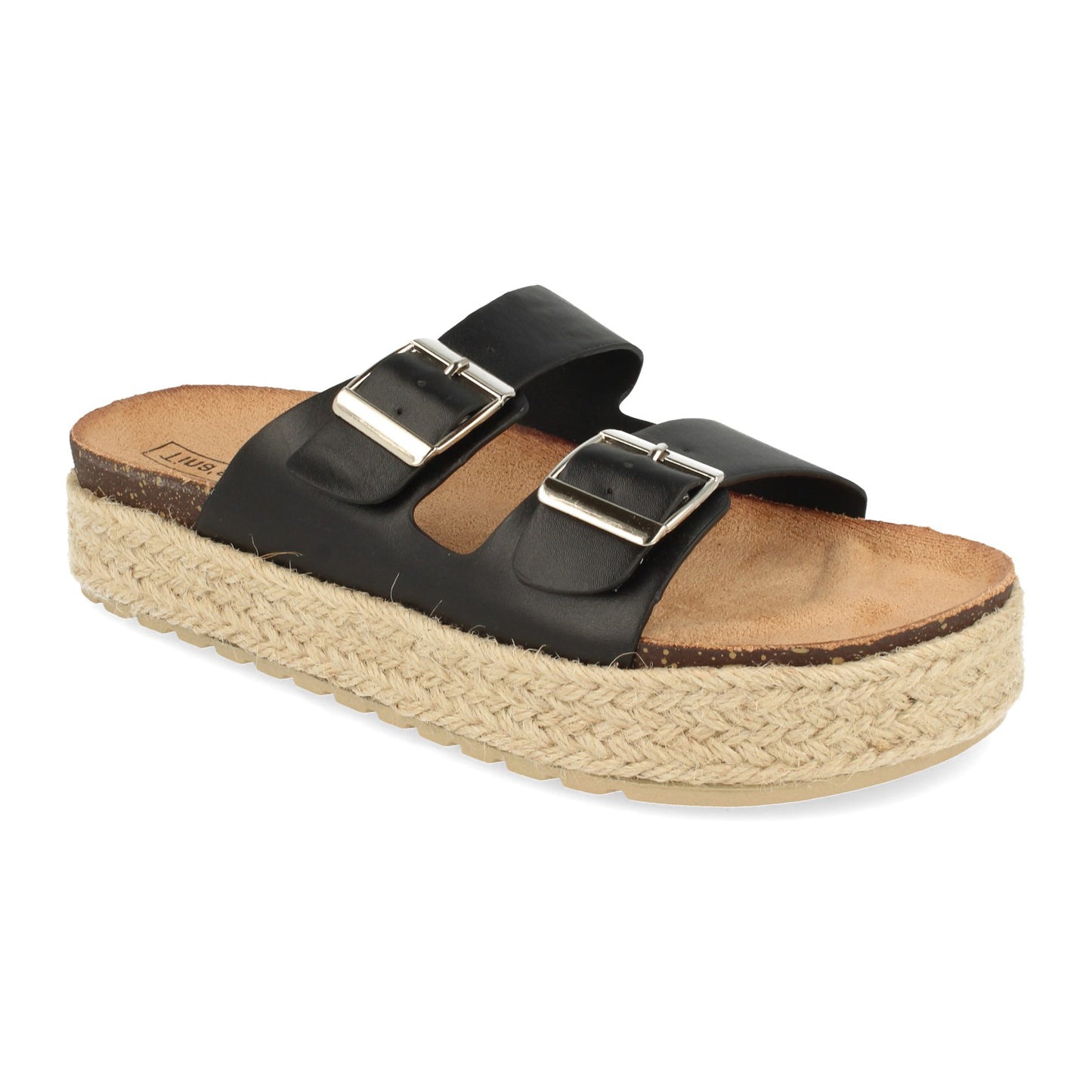Sandalias planas de verano, sandalias planas de mujer, descubre los descuentos de Let’s Secrets 21301-Negro