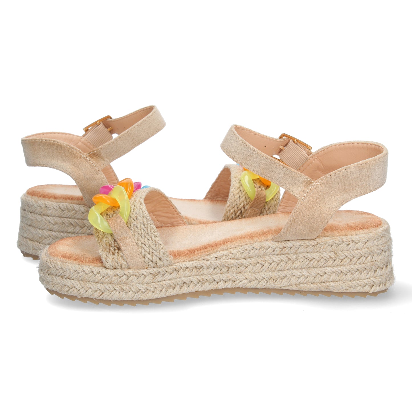 Sandalias planas de verano 2023 para mujer, sandalias de mujeres, descubre los cupones de Let's Secrets2CF-2147-Beige