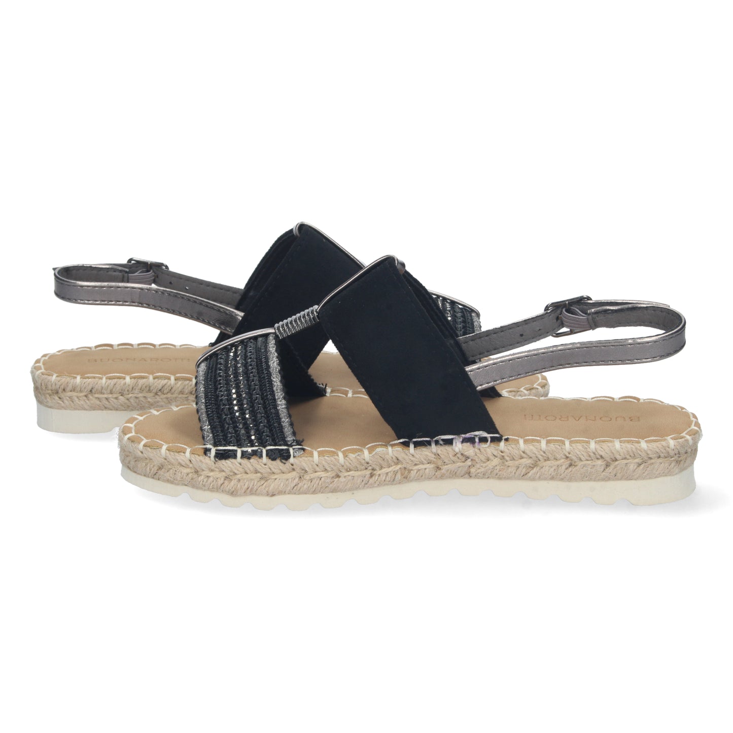 Sandalias planas tipo esparteras, alpargatas planas, esparteras planas, sandalias tendencia verano 2023, descubre los cupones descuento de Let’s Secrets 2FB-2182-Negro