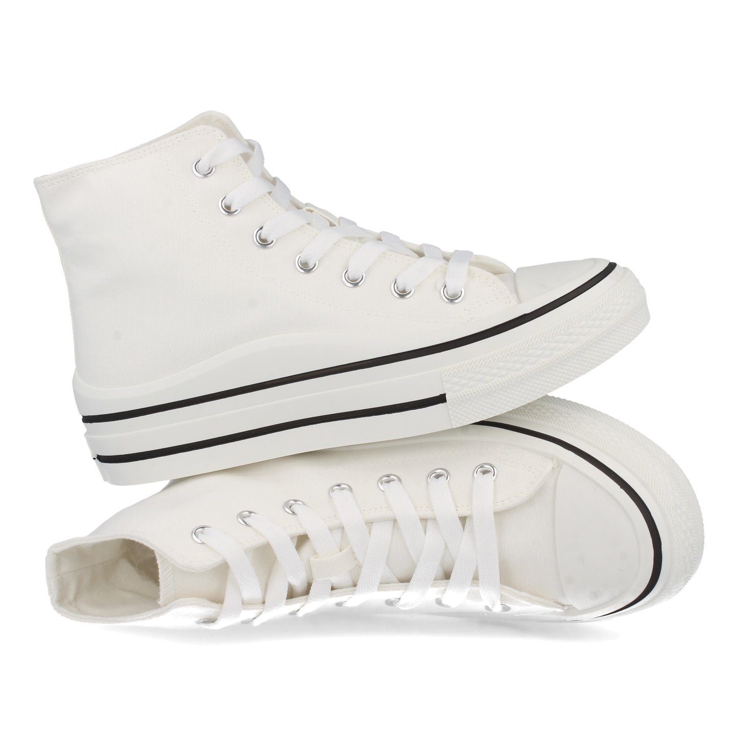 Botas tipo tenis, botas al estilo convers, zapatillas tipo bota, consigue hasta un 20 % de descuento con los cupones de Let’s Secrets ABX0211-Blanco