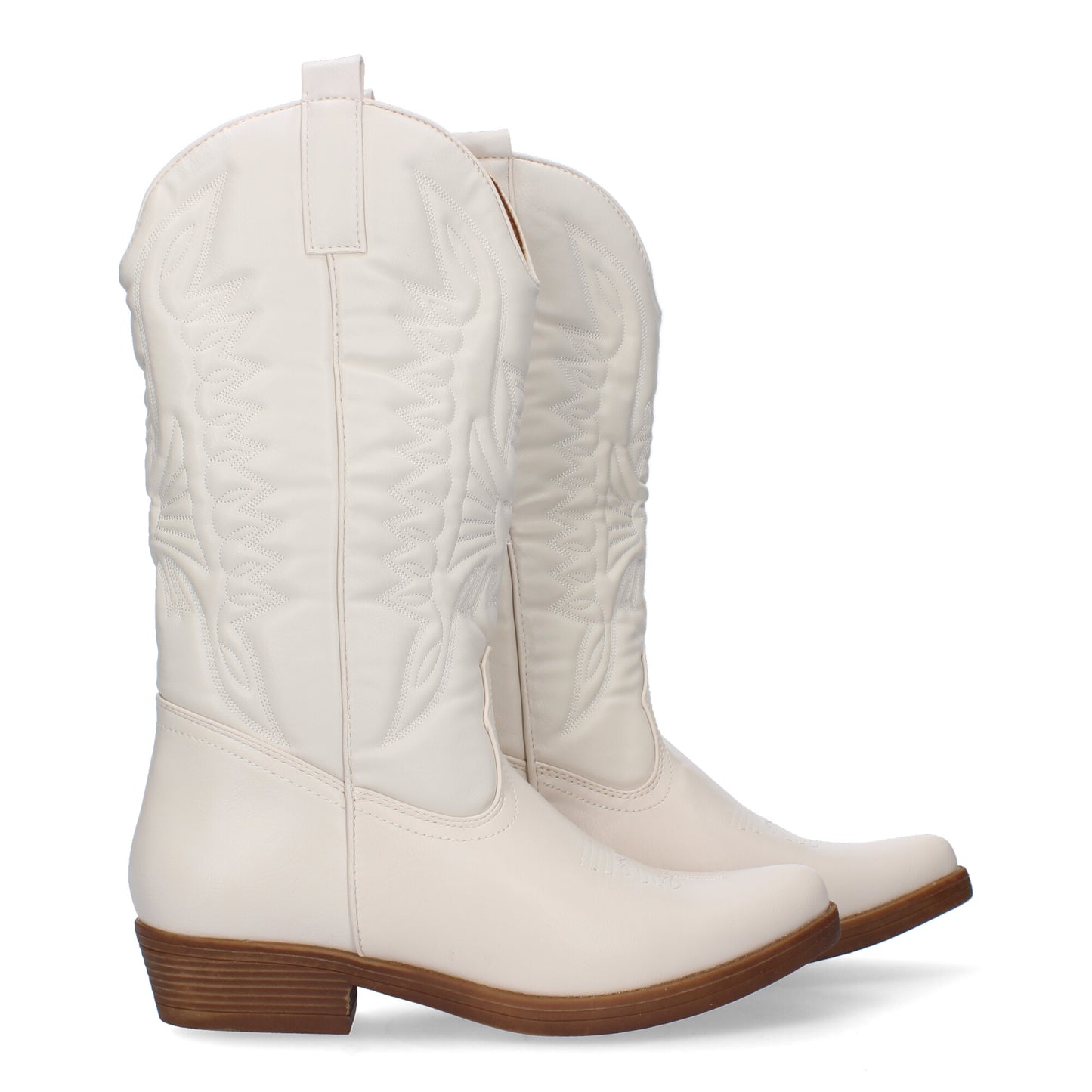 Bota de Tacón para Mujer Cómodos con Bordado y Cierre de Cremallera