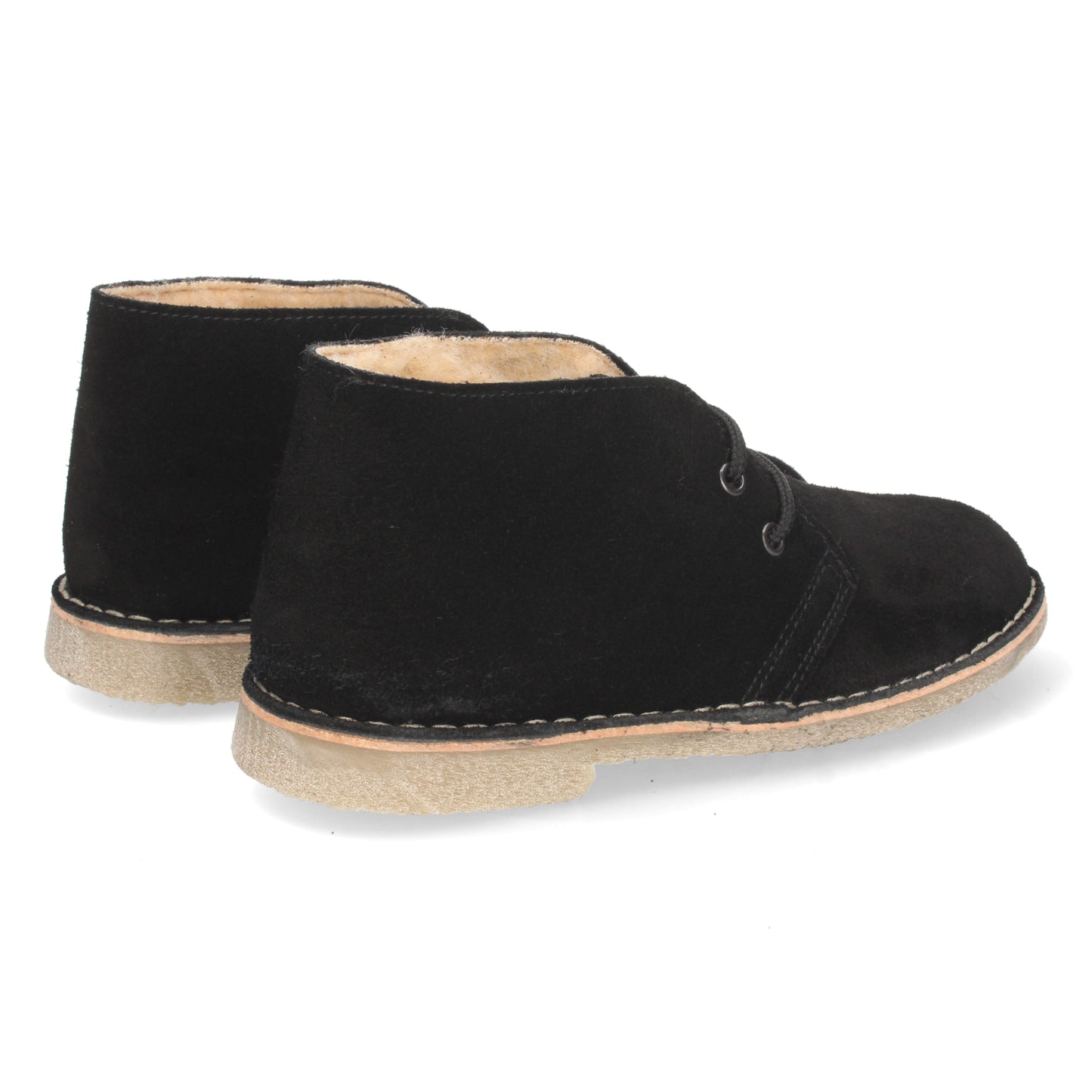 Botín Desert Boots Caballero de Piel Serraje y Borreguillo Suela de Crepé Antideslizante y Aislante del frío Confortables con Cierre de Cordones.