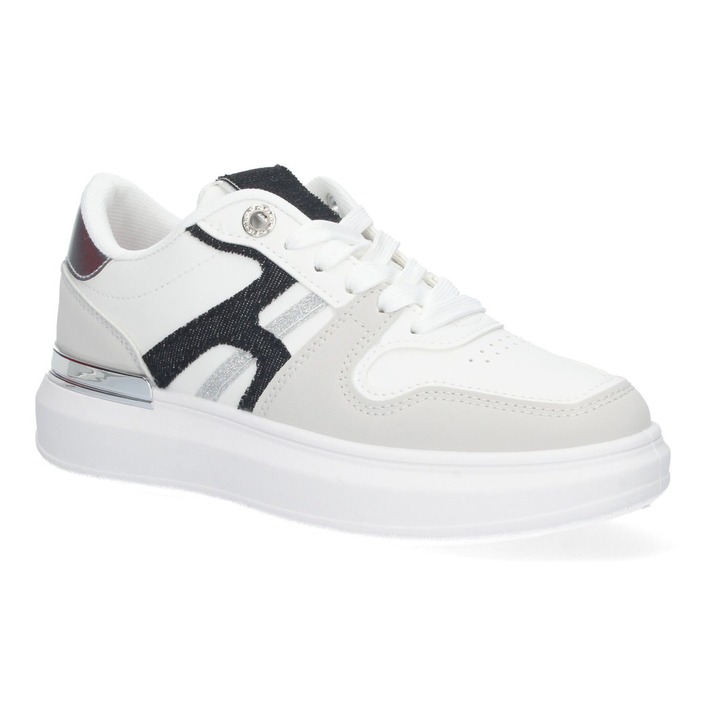 Zapatillas Deportivas Casual de Mujer De plataforma con Detalles Metalizados Cómodas y Elegantes cierre de cordones.