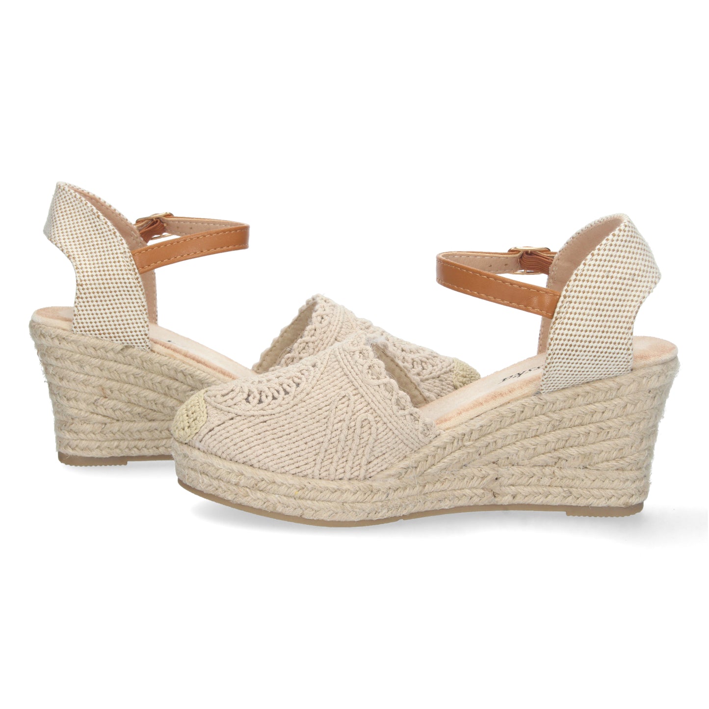 Sandalias con cuña, sandalias tipo alpargatas, alpargatas con cuña de mujer, Sandalias planas de verano 2023 para mujer, sandalias de mujeres, descubre los cupones de Let's SecretsJSZ186-Beige
