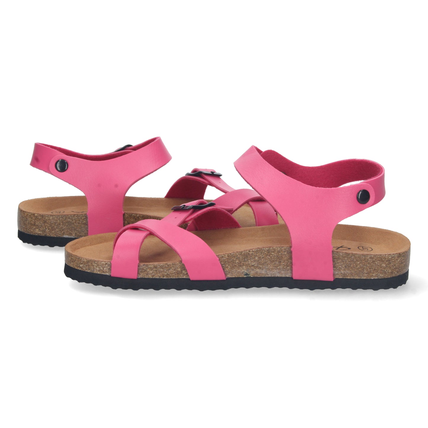 Sandalias fucsia, Sandalias planas, sandalias atadas planas, sandalias abiertas con cuña, sandalias tendencia verano 2023, consigue hasta un 20 % de descuento con los cupones de Let’s SecretsM-202-Fucsia