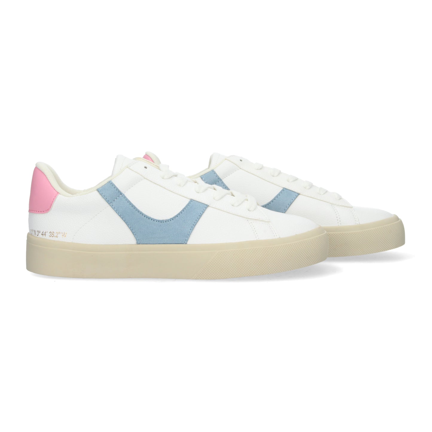 Zapatillas Deportivas Casual de Mujer de Diseño Moderno Cierre de cordones y detalle en los laterales color Azul