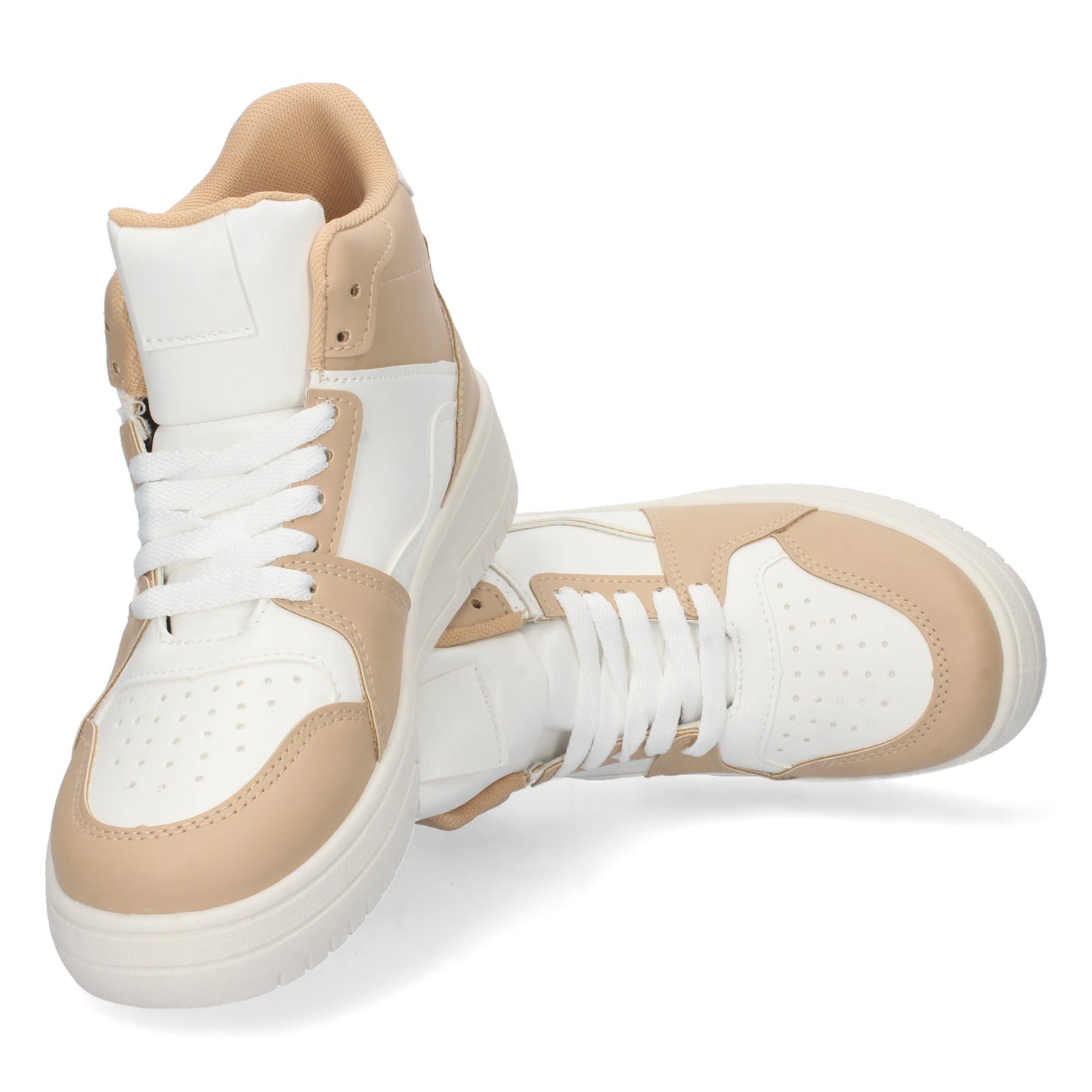 Zapatilla Abotinada para Mujer Moda Casual con Perforado en la Punta y Cierre de Cordones Primavera Verano