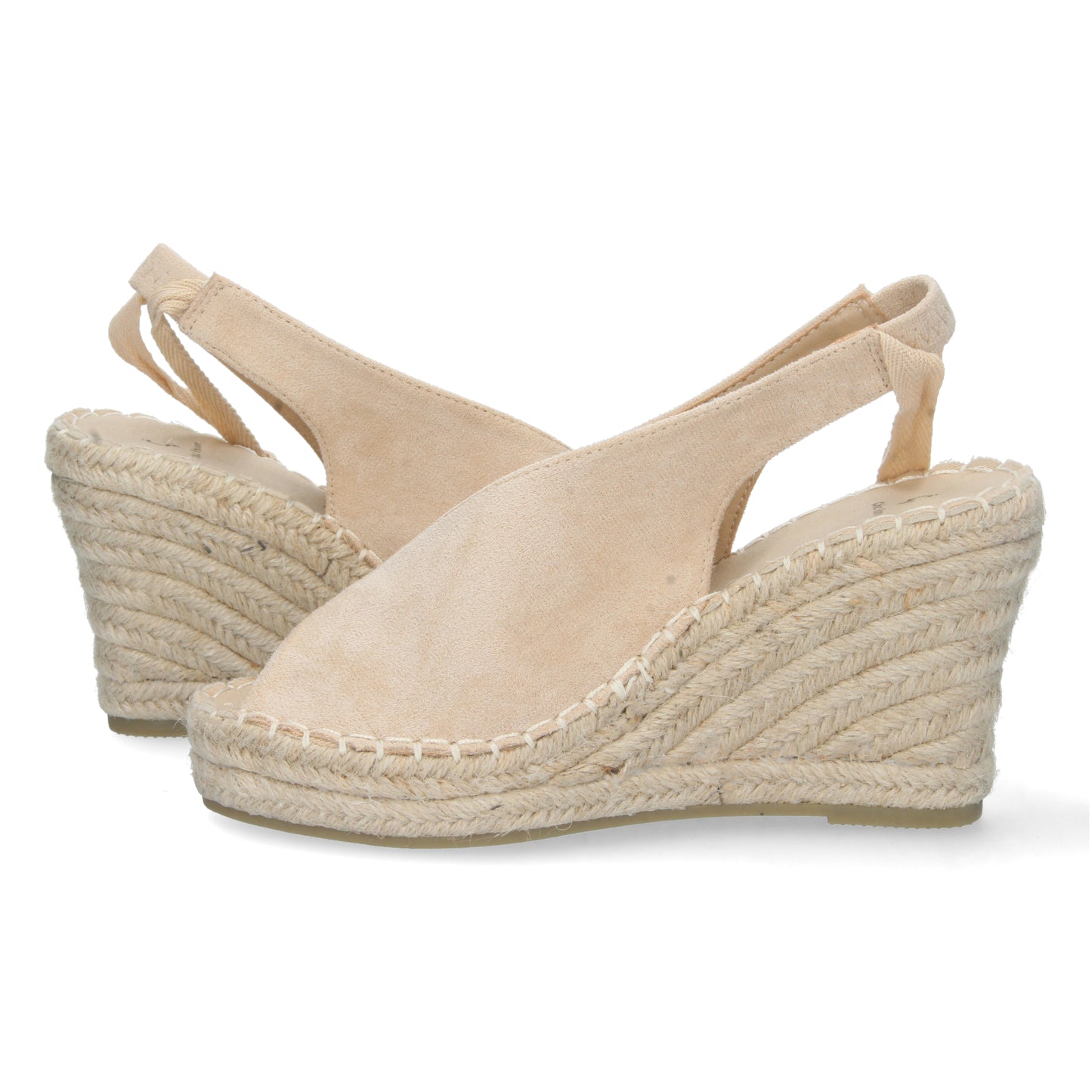 Sandalia de Cuña para Mujer Cómoda Forrada de Yute con Talón y Empeine Abierto Cierre de Cordones Primavera Verano