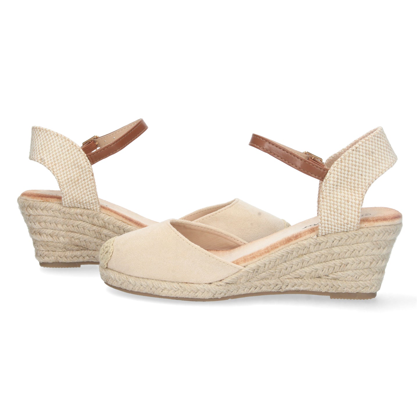 Sandalias tipo alpargatas para mujer, alpargatas beige, alpargatas con cuña para mujeres, temporada verano 2023, de Let's SecretsYJ622-Beige
