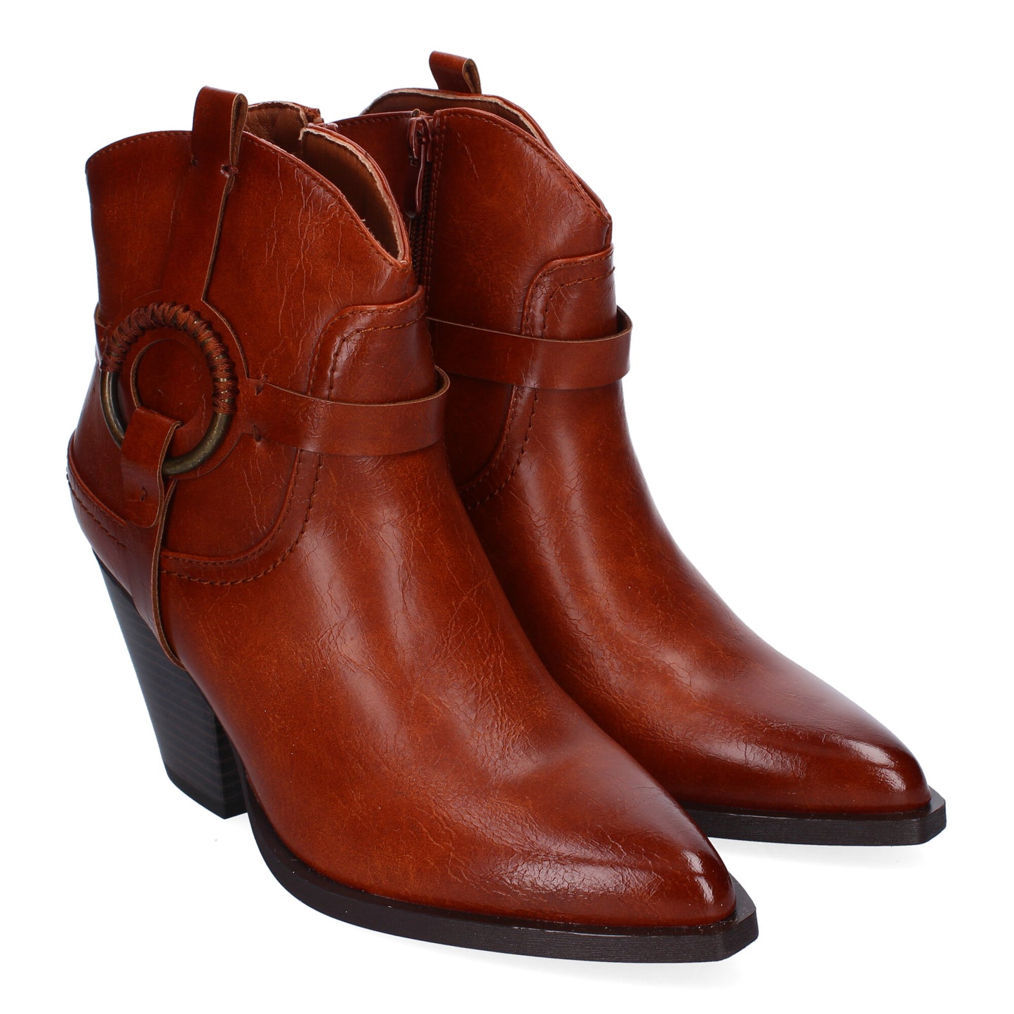 Botín cowboy camel moderno