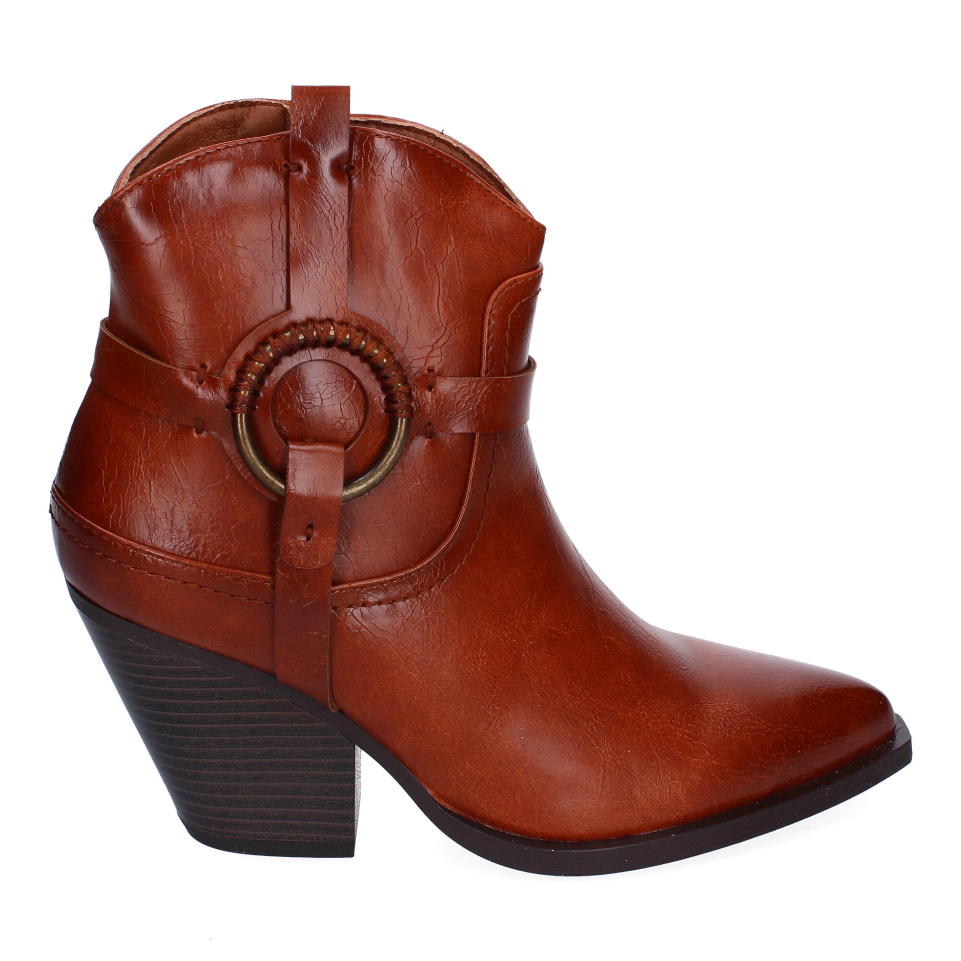 Botín cowboy camel moderno