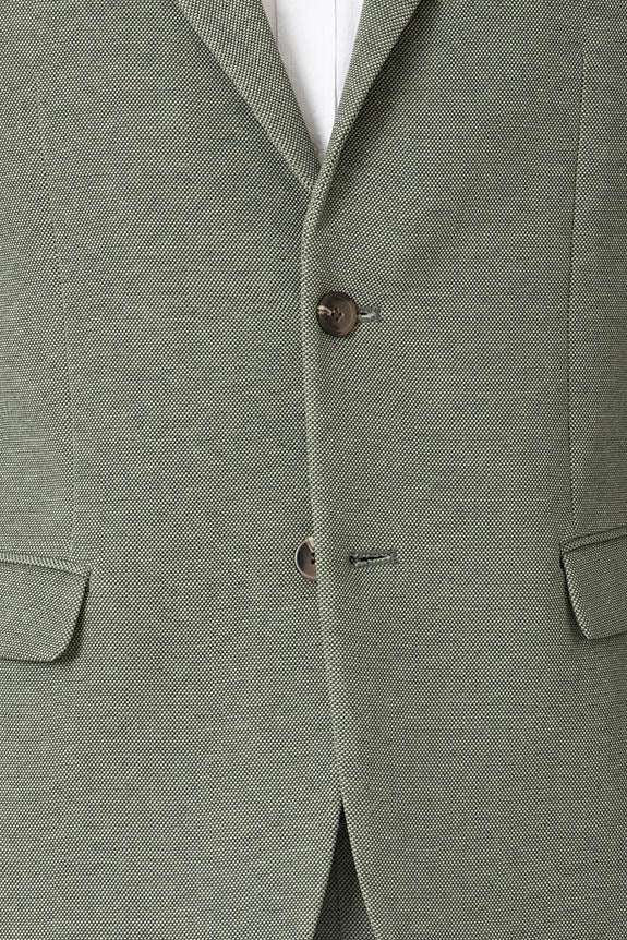 Blazer verde de punto con solapas para hombre