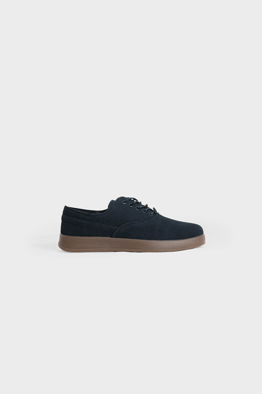 Zapatos Derby azul marino de hombre con acabado serraje