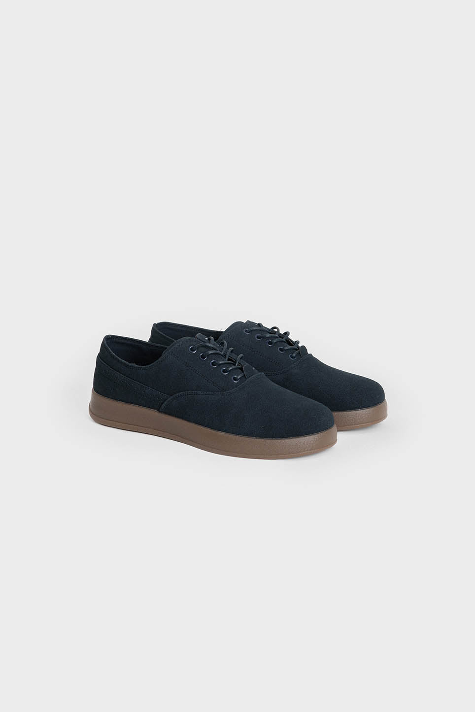 Zapatos Derby azul marino de hombre con acabado serraje