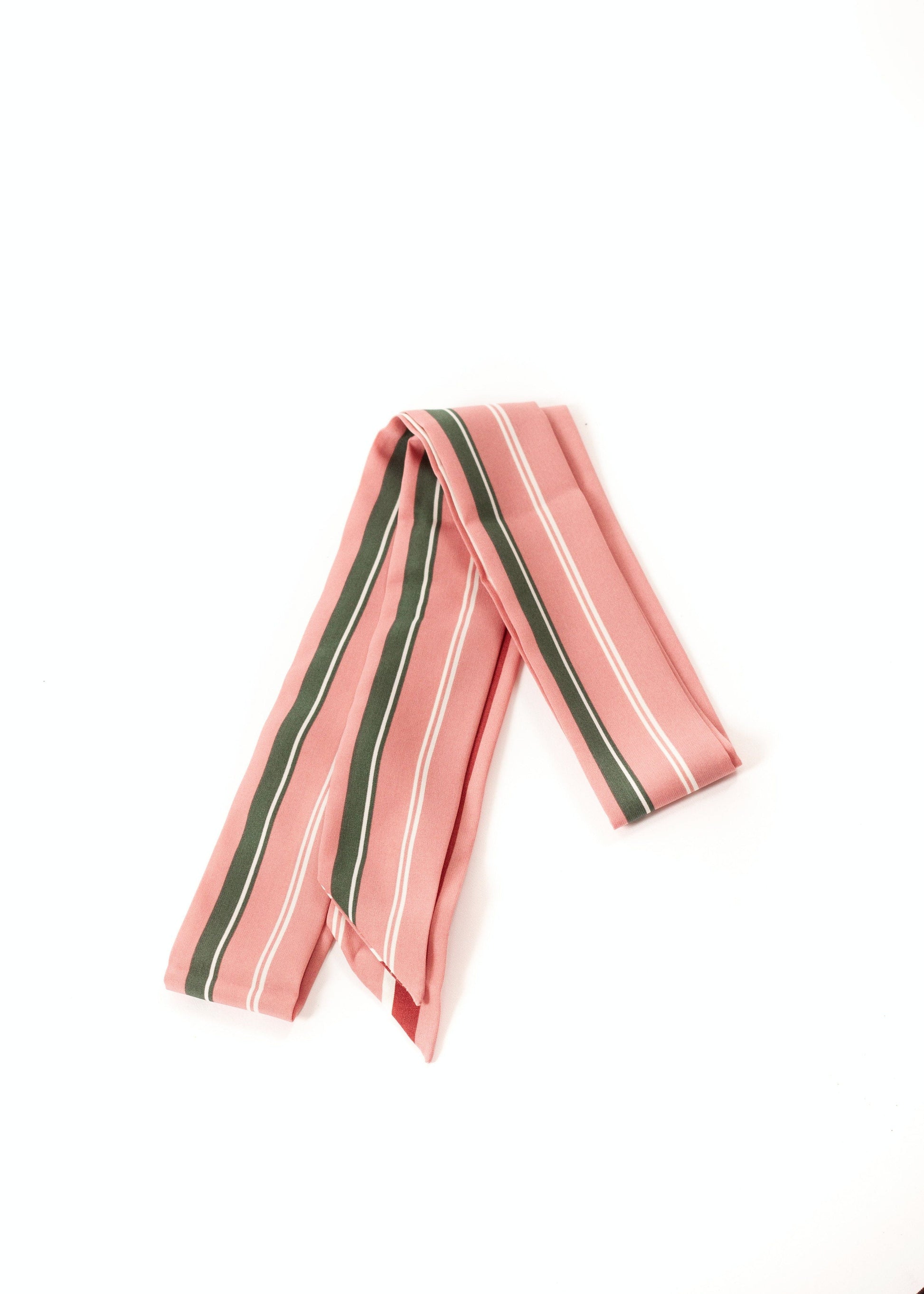 Pañuelo corbatero lino rayas rosa mujer diseño español