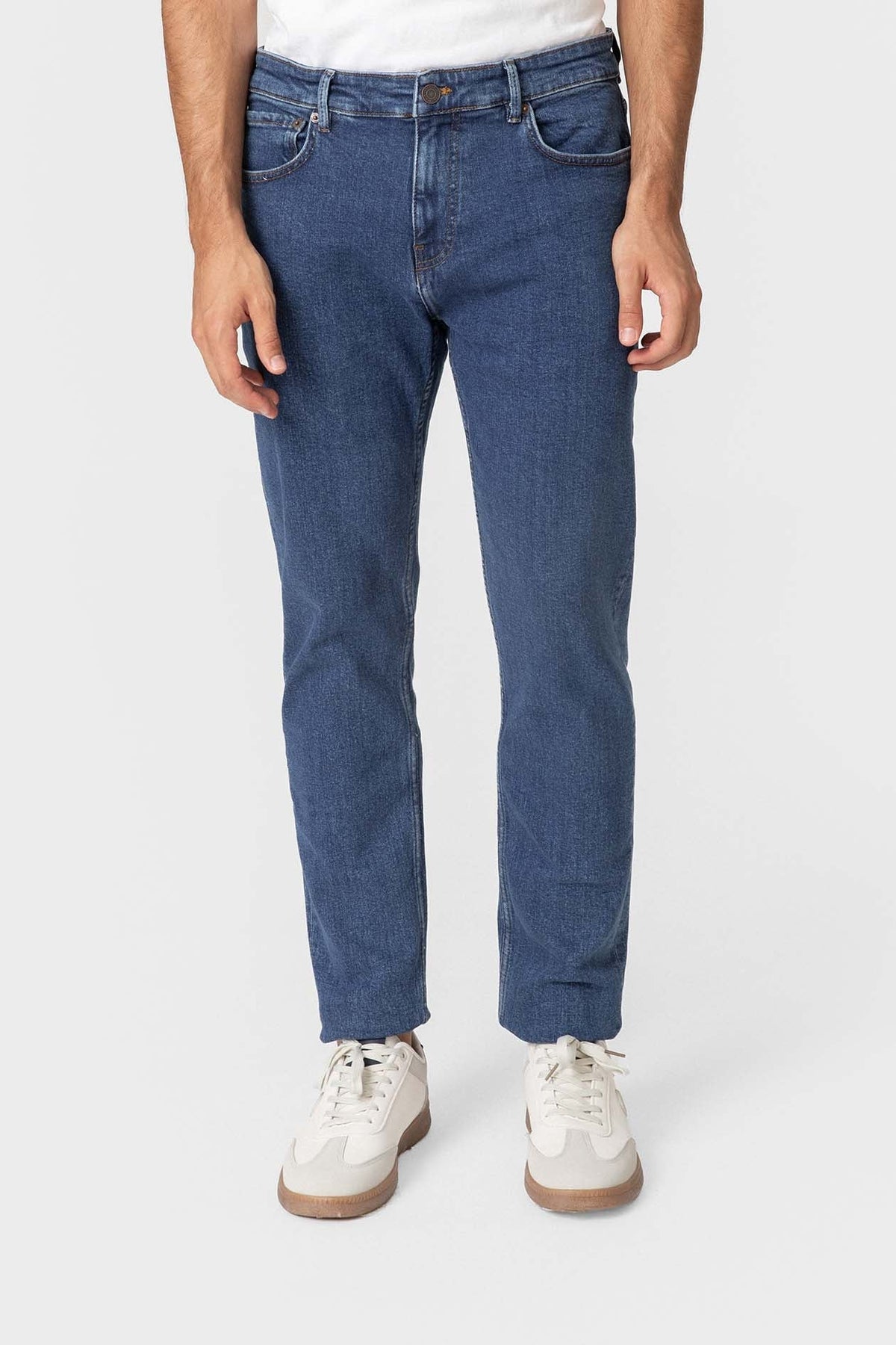 Vaqueros Regular Fit Azul Oscuro para Hombre de Algodón