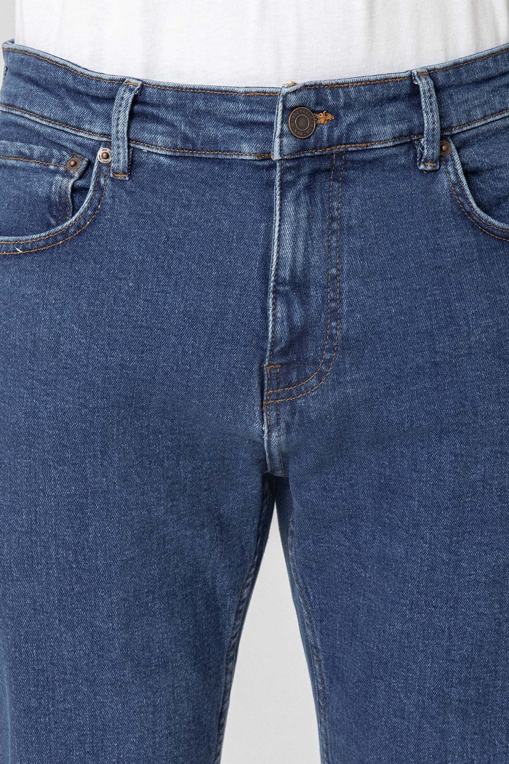 Vaqueros Regular Fit Azul Oscuro para Hombre de Algodón