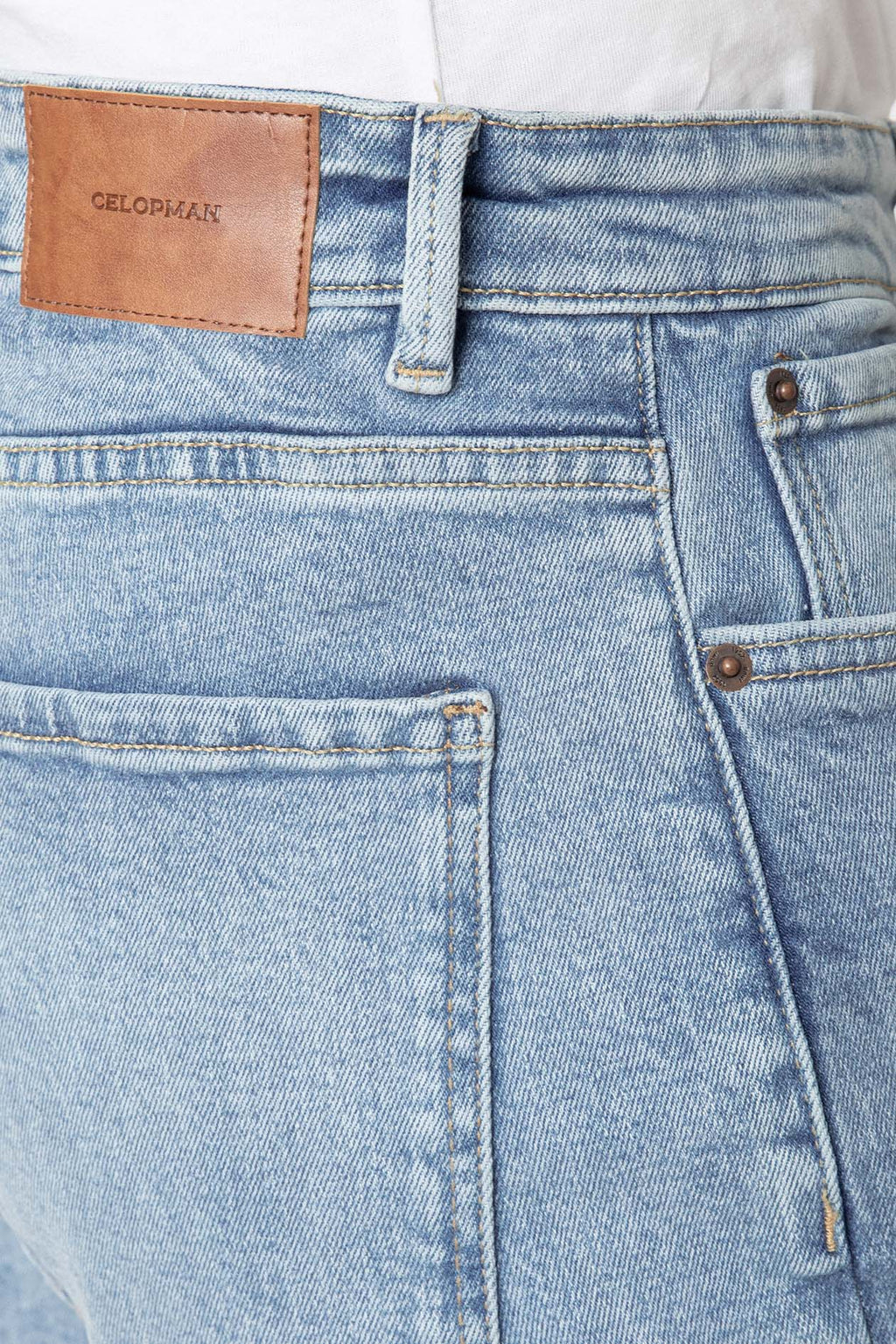Vaqueros Regular Fit Azul Claro para Hombre de Algodón