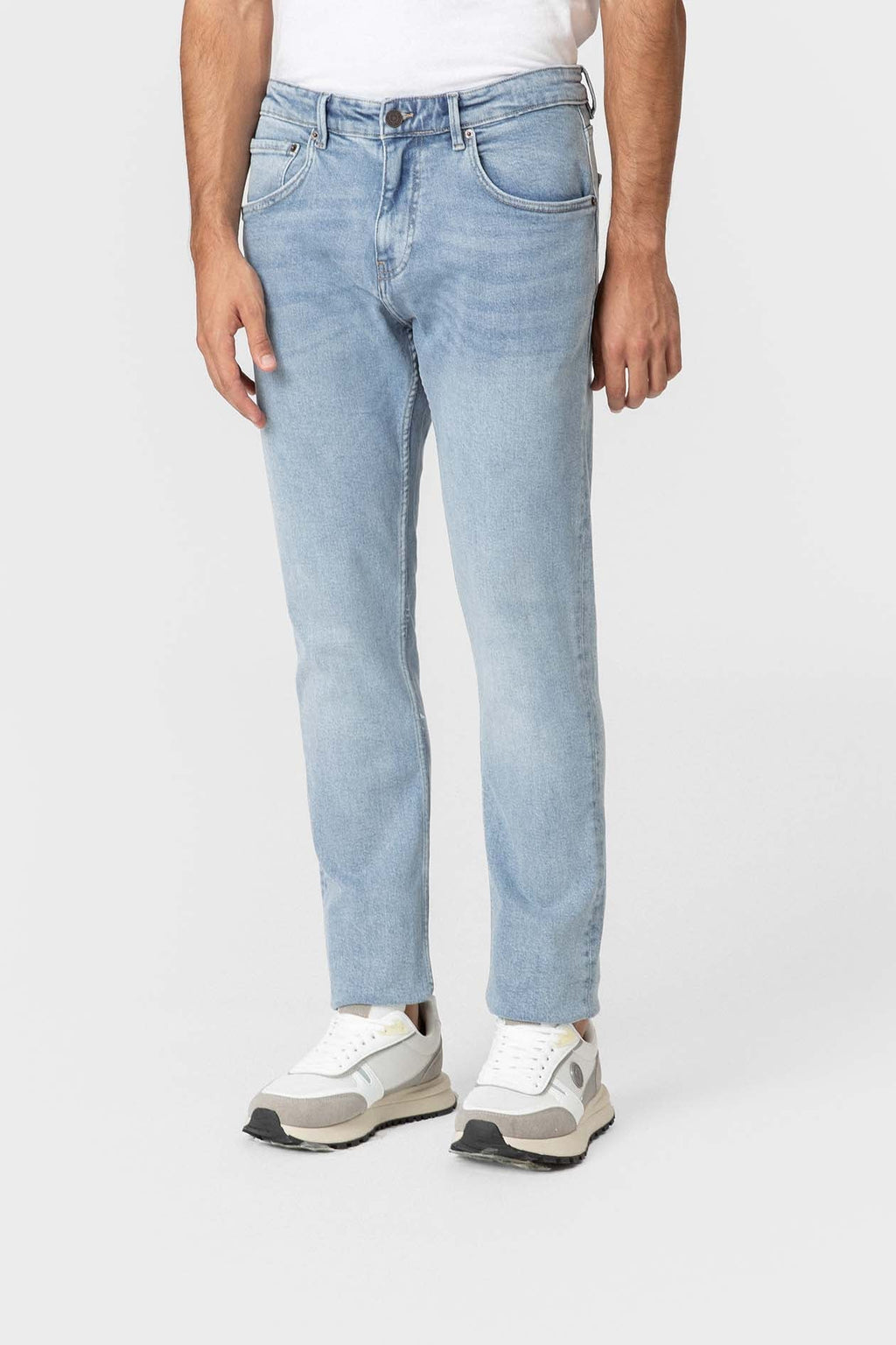 Vaqueros Slim Fit Azul Claro para Hombre de Algodón