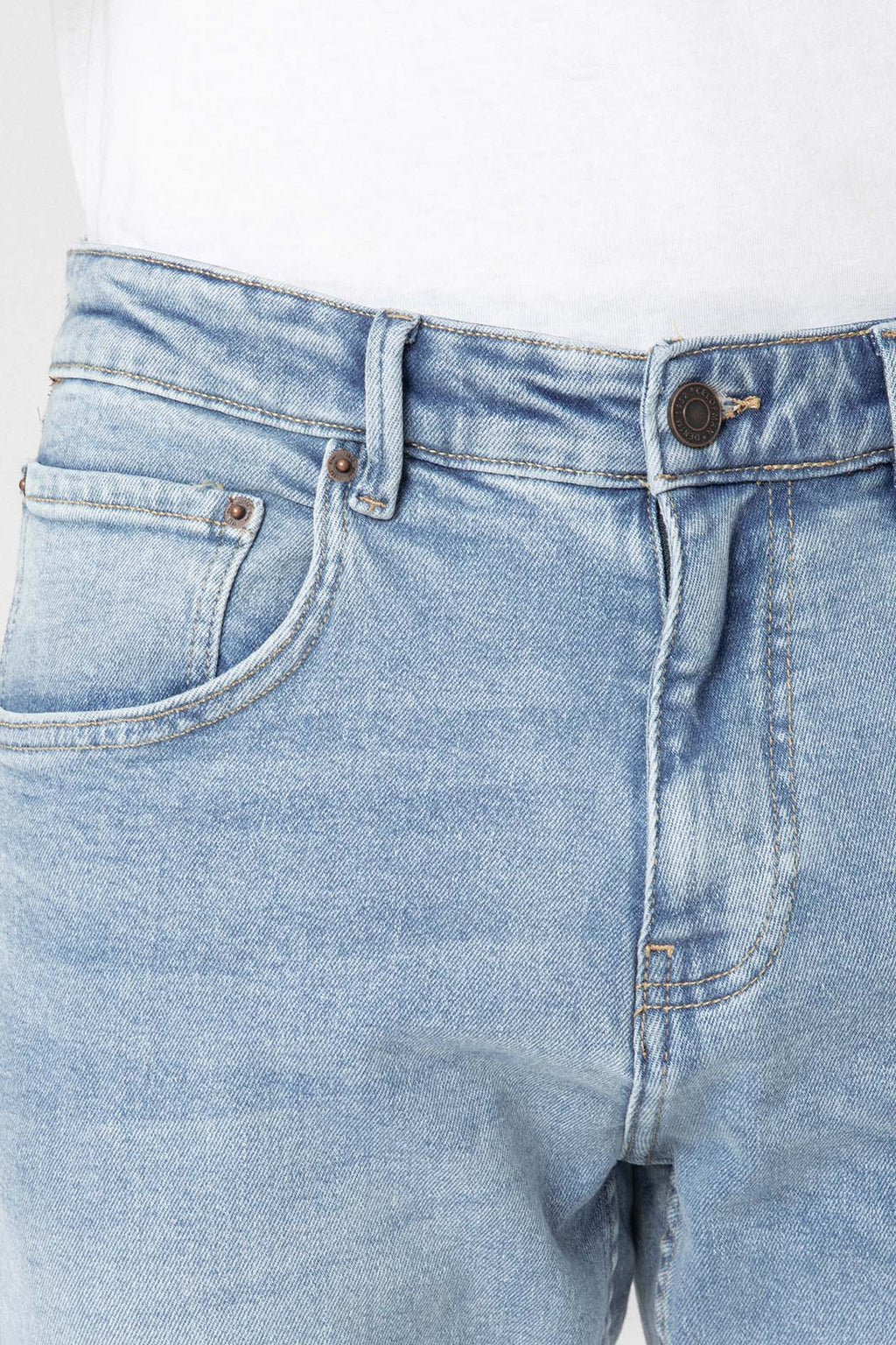Vaqueros Slim Fit Azul Claro para Hombre de Algodón