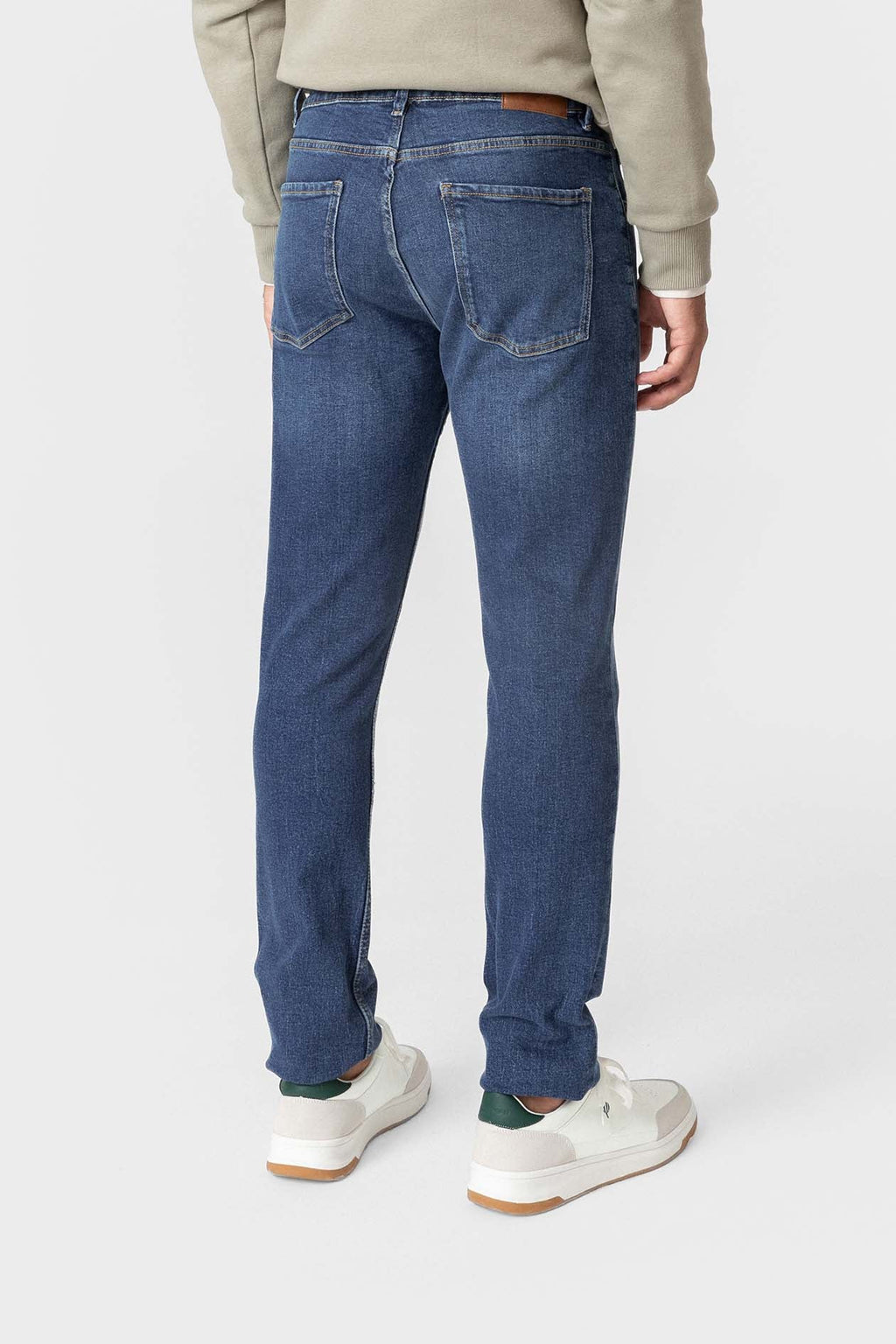 Vaqueros Slim Fit Azul Oscuro para Hombre de Algodón
