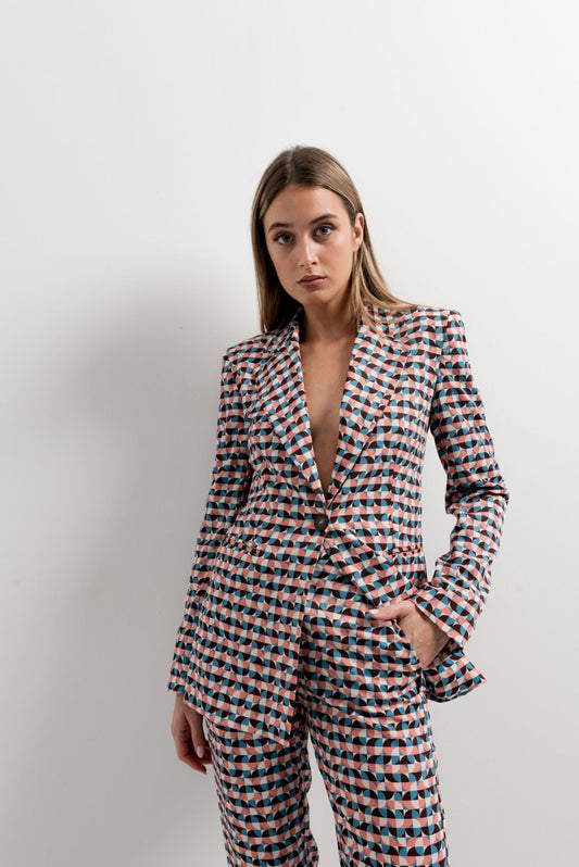 Chaqueta con estampado geométrico