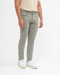 Pantalón slim verde de hombre con cinco bolsillos