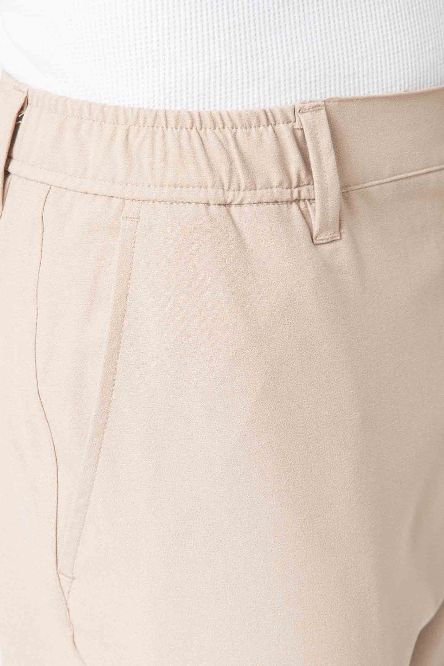 Pantalón chino beige de diseño español para hombre con cintura elástica Celopman